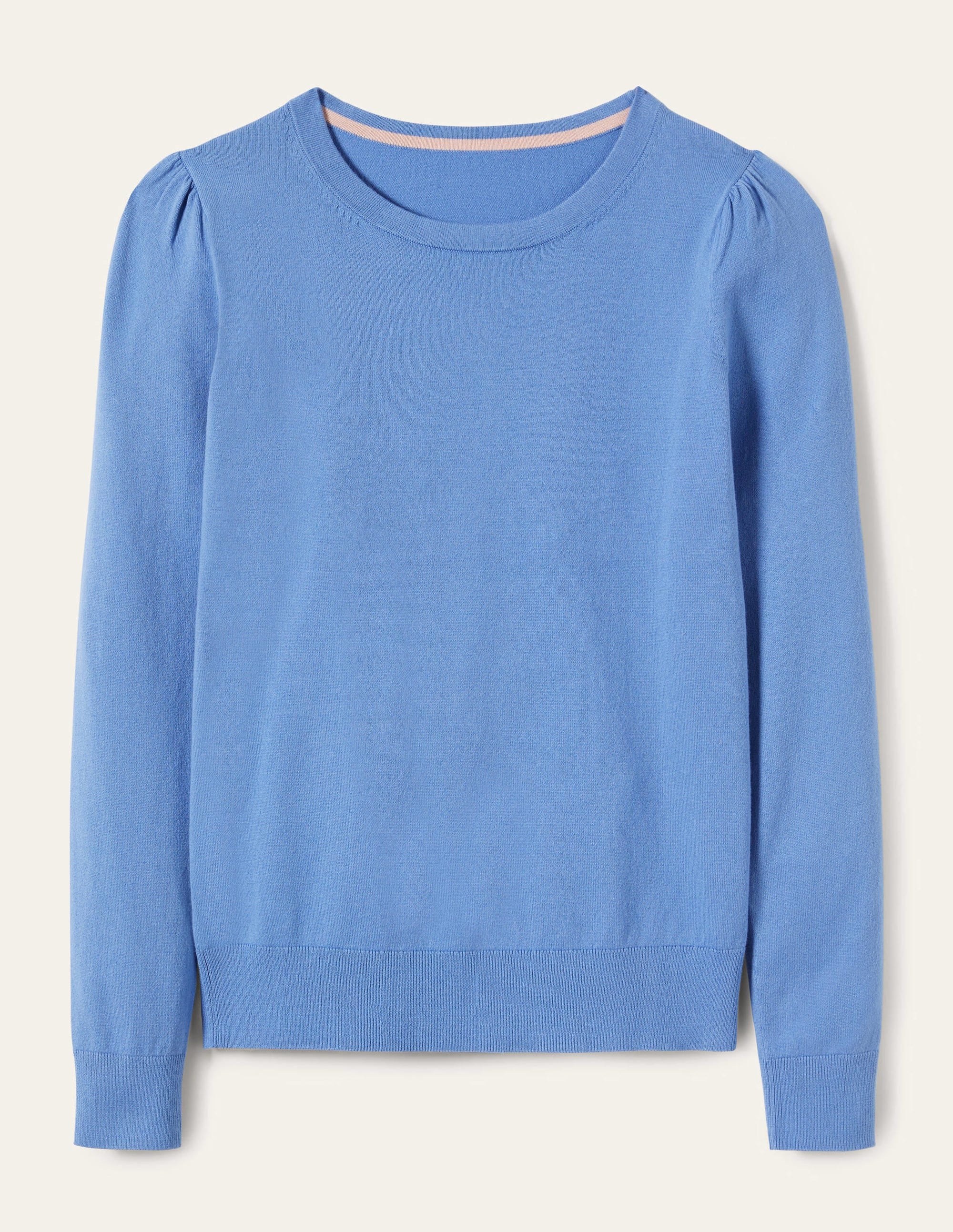 Pull col rond en coton-Bleu Côte d'Azur - Image 9