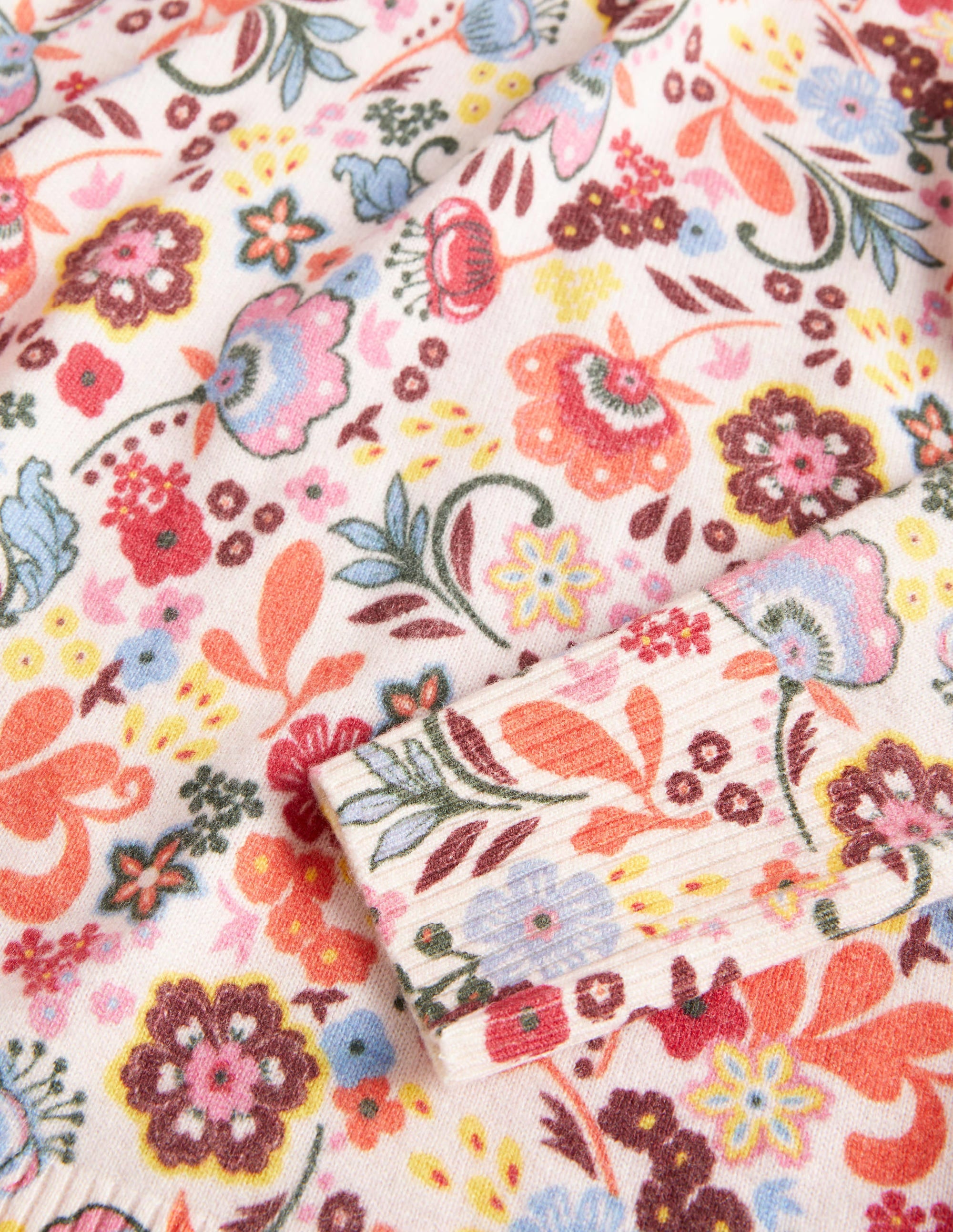 Pull Margot en cachemire-Milkshake, motif Pretty Paradise - Image 6