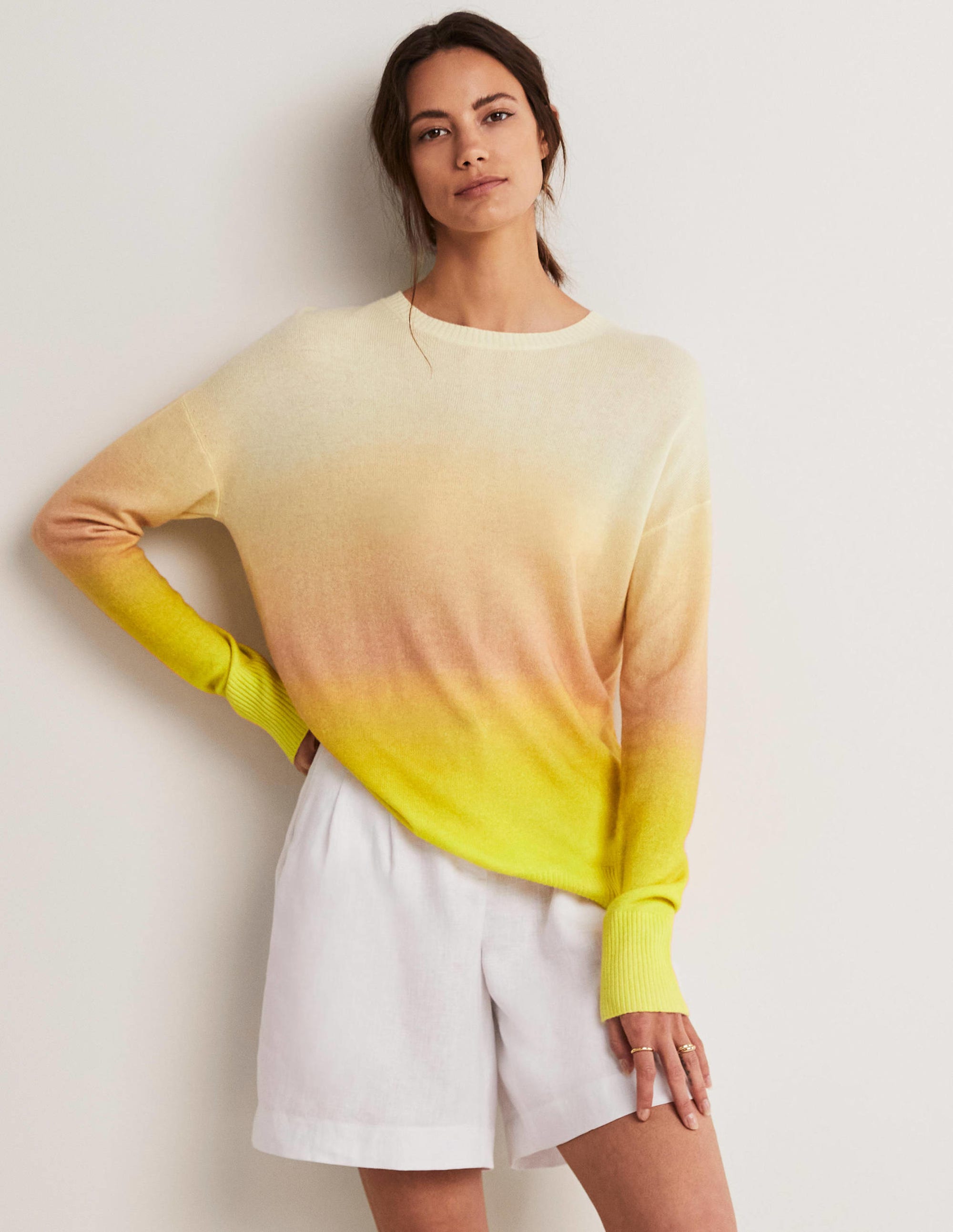 Margot Kaschmirpullover-Rosa/Gelb, Schimmernd - Image 7
