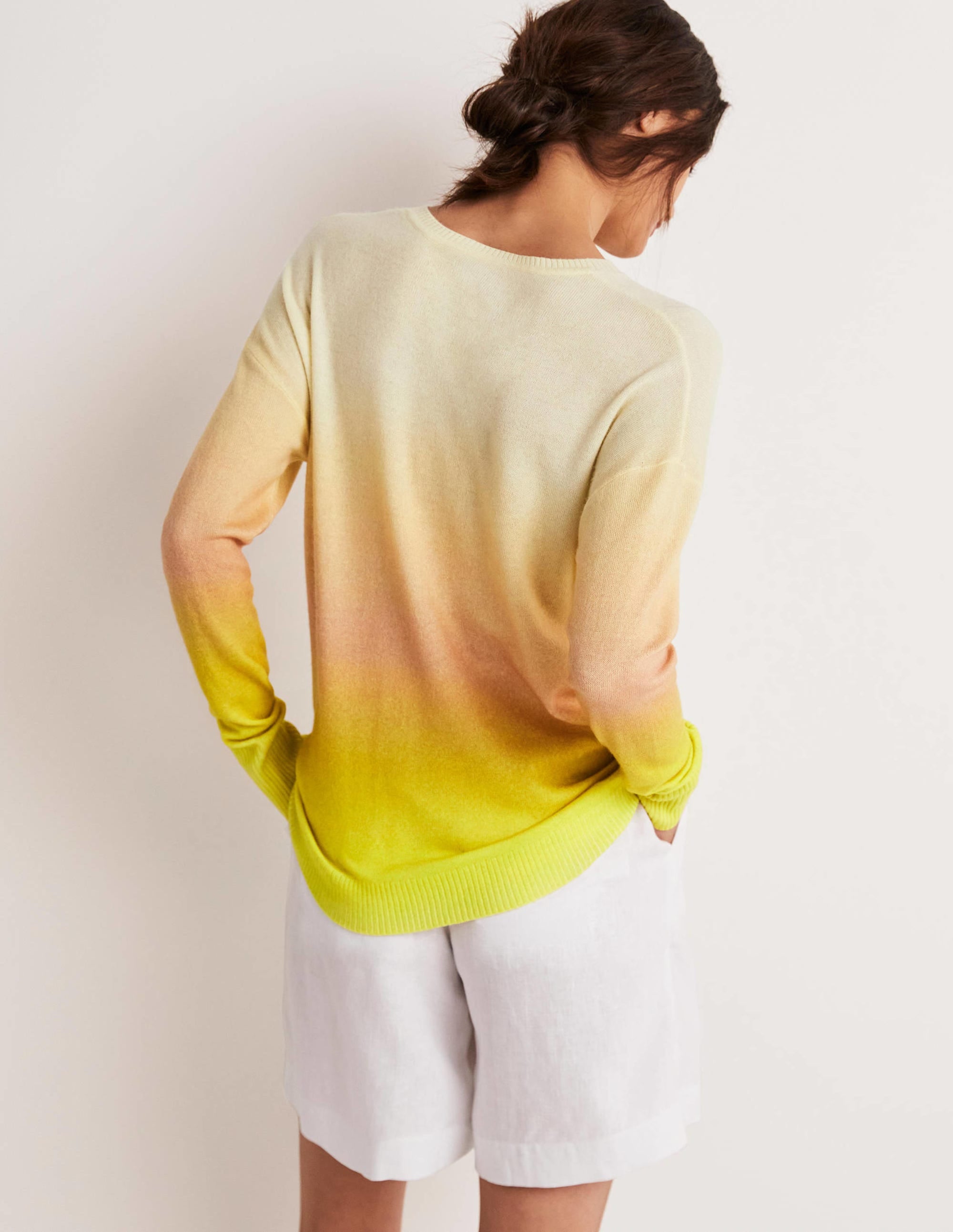 Margot Kaschmirpullover-Rosa/Gelb, Schimmernd - Image 9