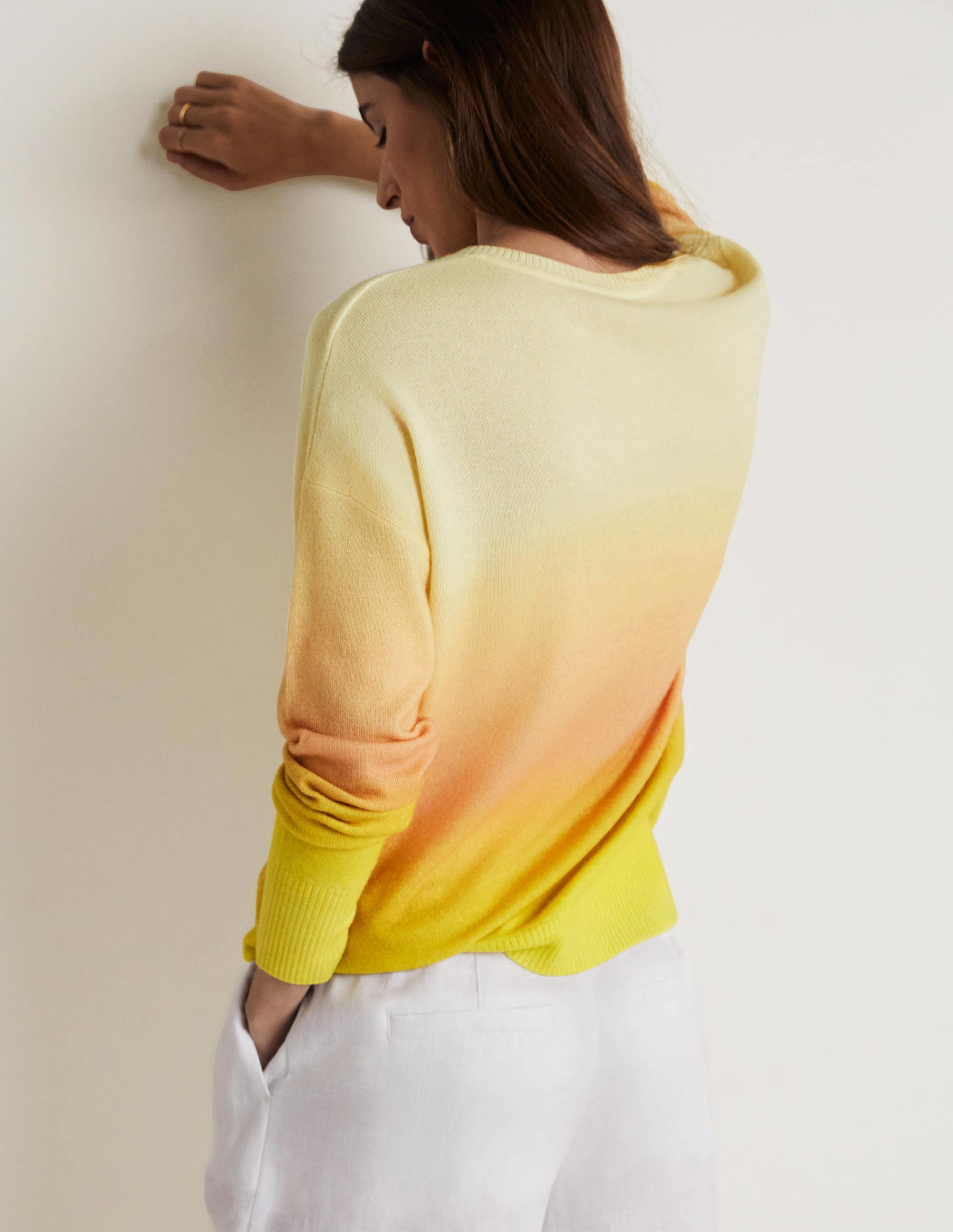 Margot Kaschmirpullover-Rosa/Gelb, Schimmernd - Image 10