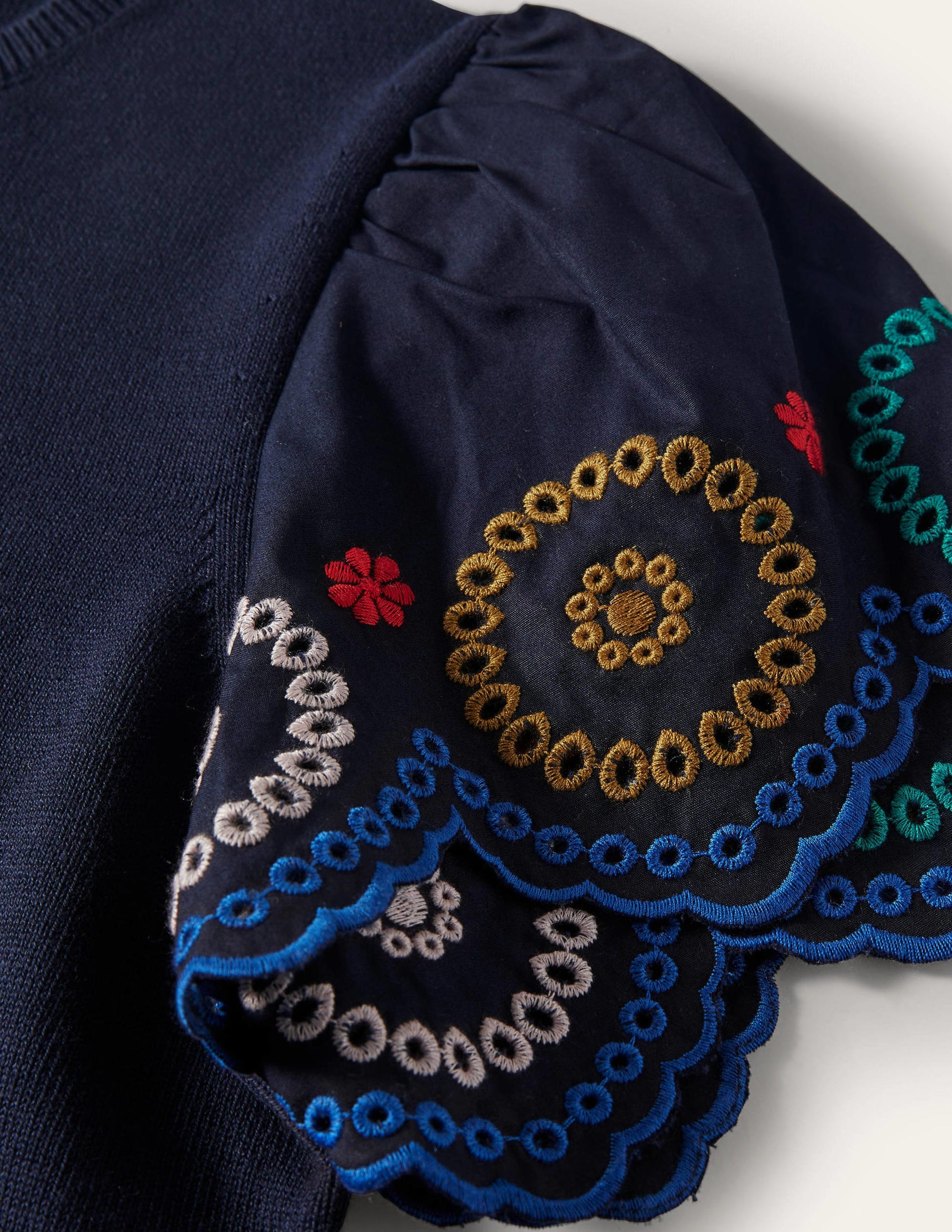 Strickshirt mit Ärmeldetail-Marineblau-9