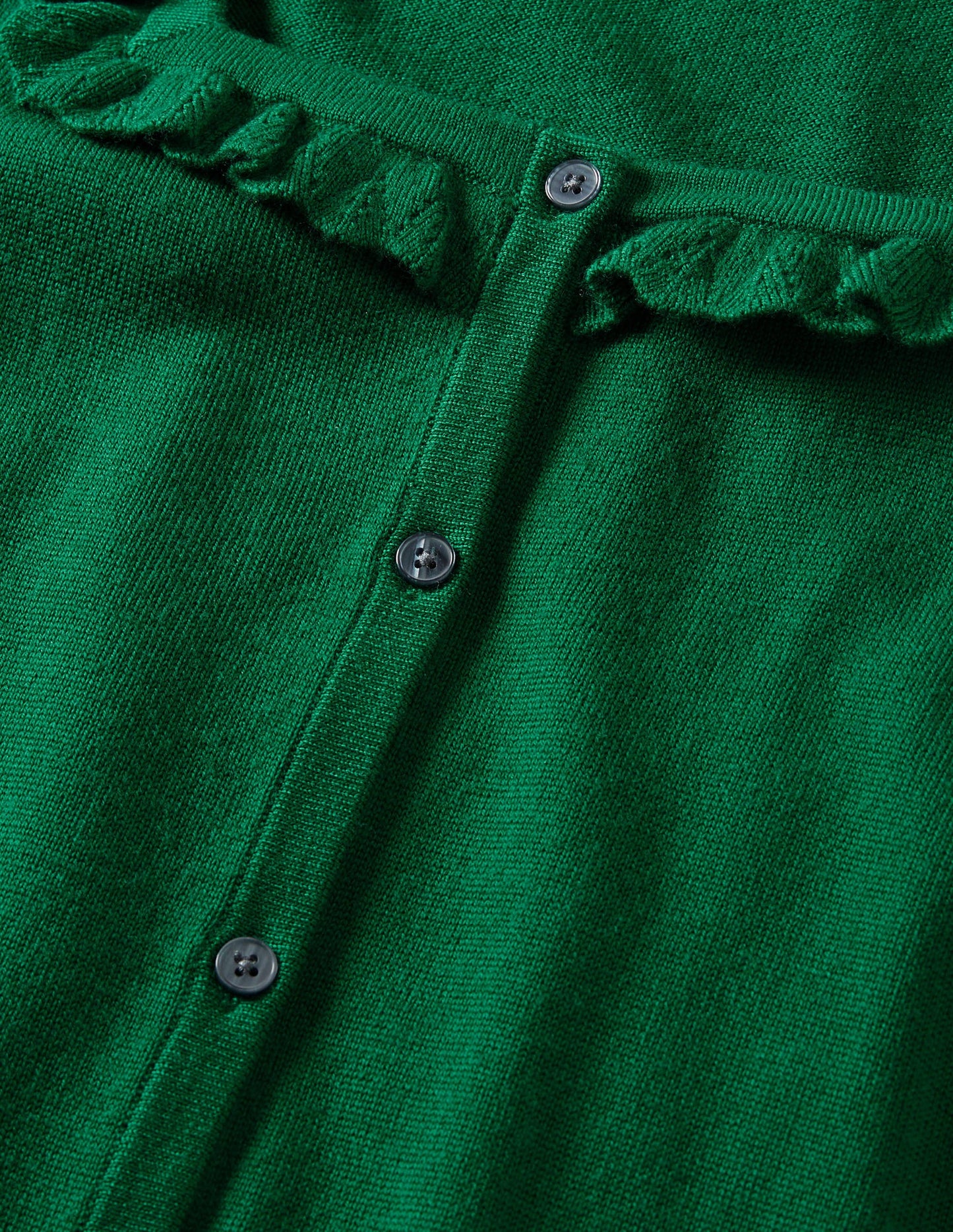 Square Neck Merino Cardigan-Trekking Green