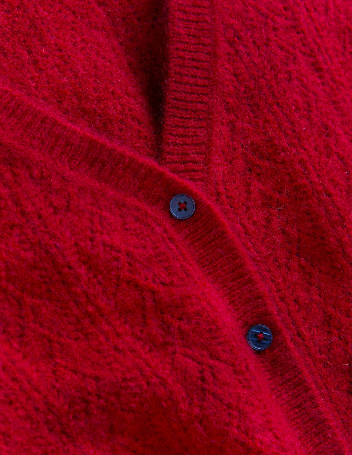 Flauschiger Pointelle-Cardigan-Rubinrot-7