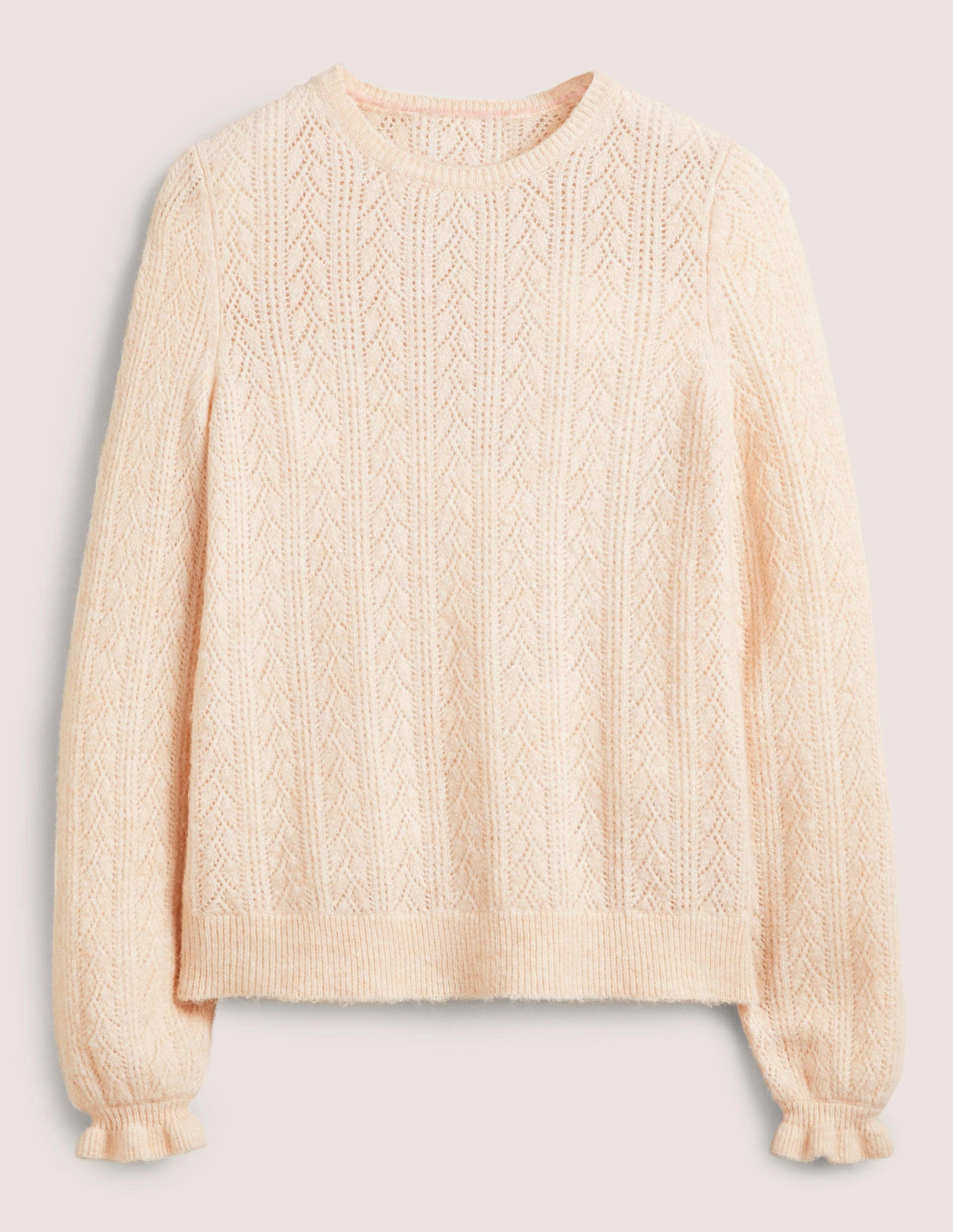 Flauschiger Pointelle-Pullover-Seilbraun-7