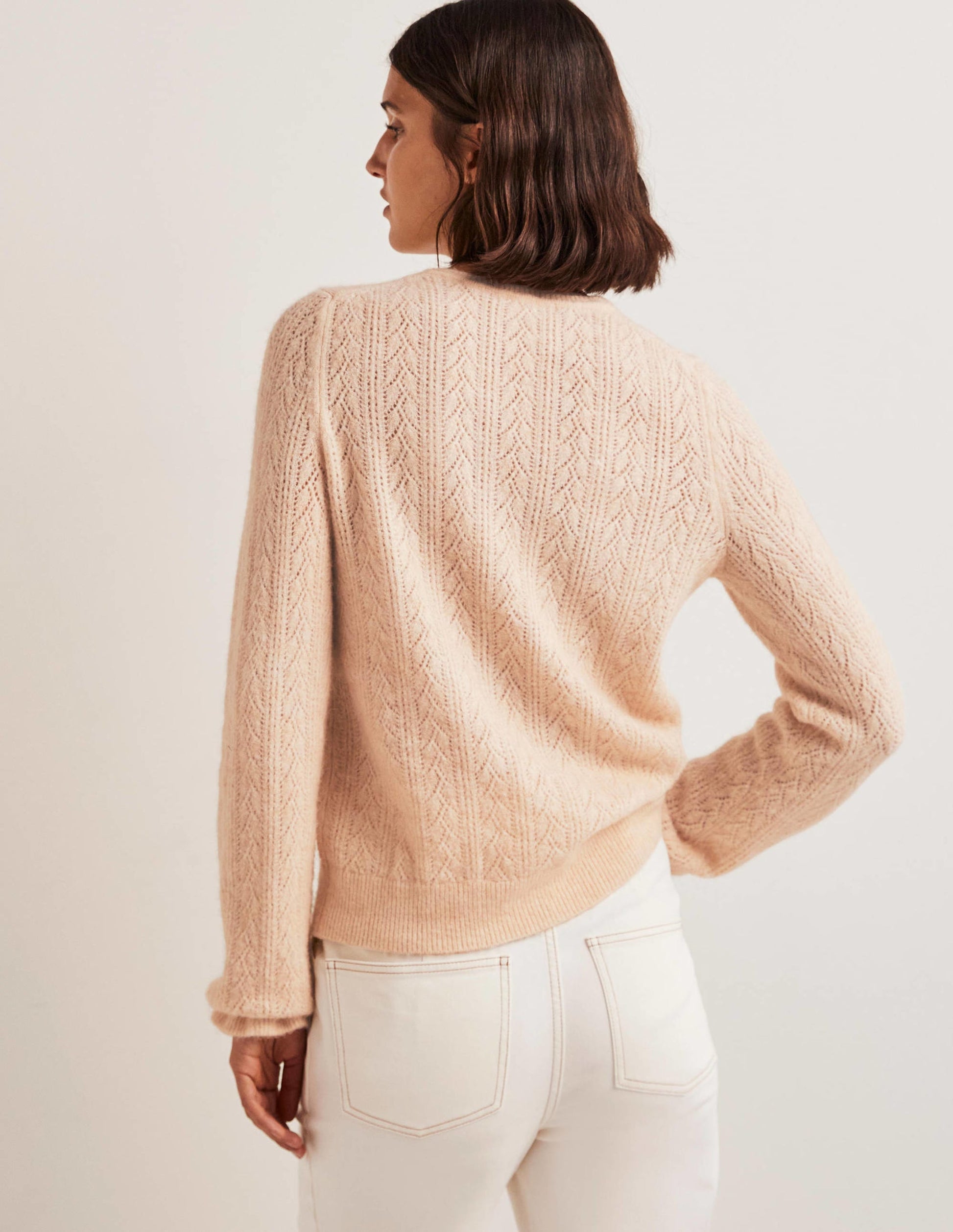Flauschiger Pointelle-Pullover-Seilbraun-3