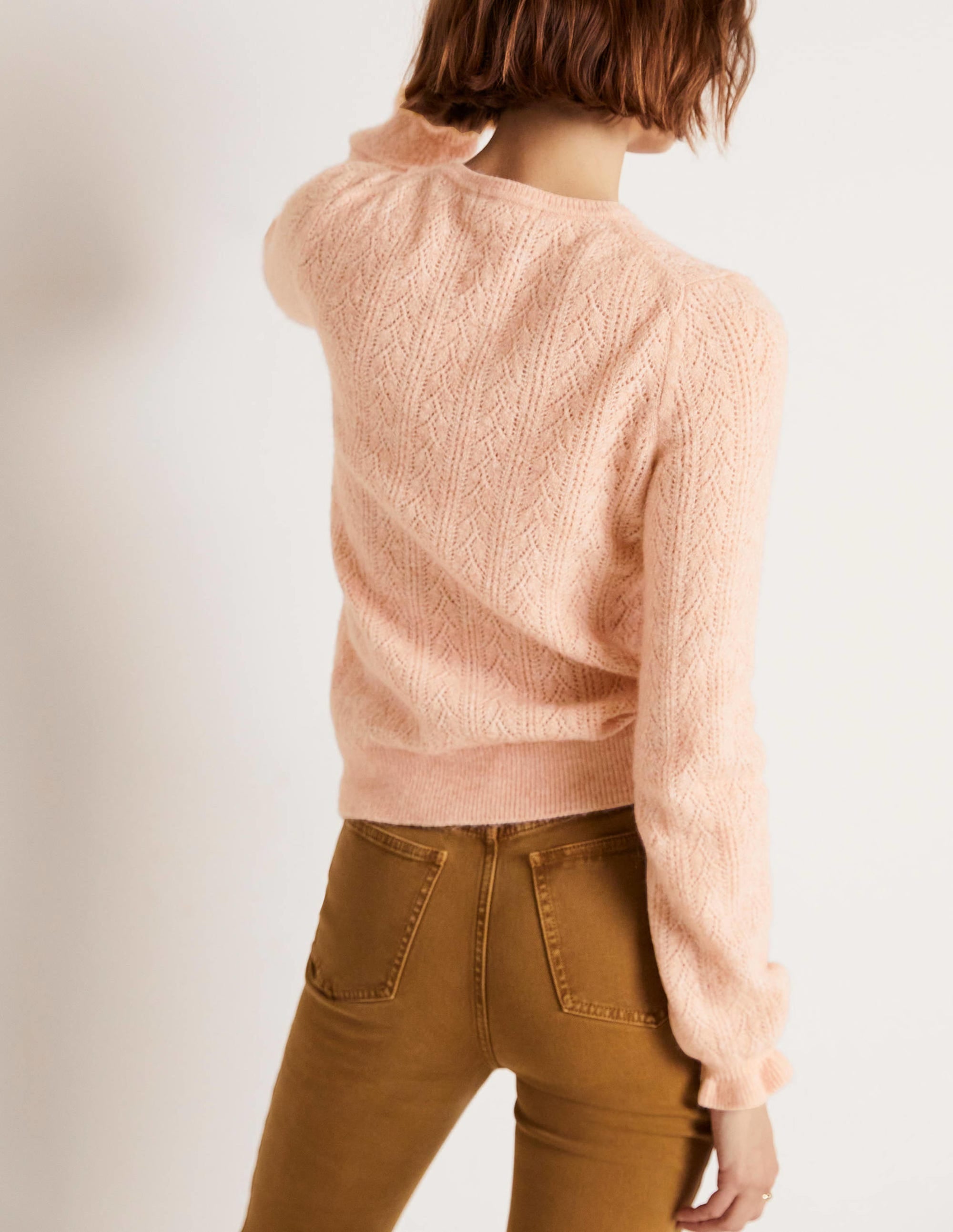 Fluffy Pointelle Jumper-Pink Frosting - Image 8