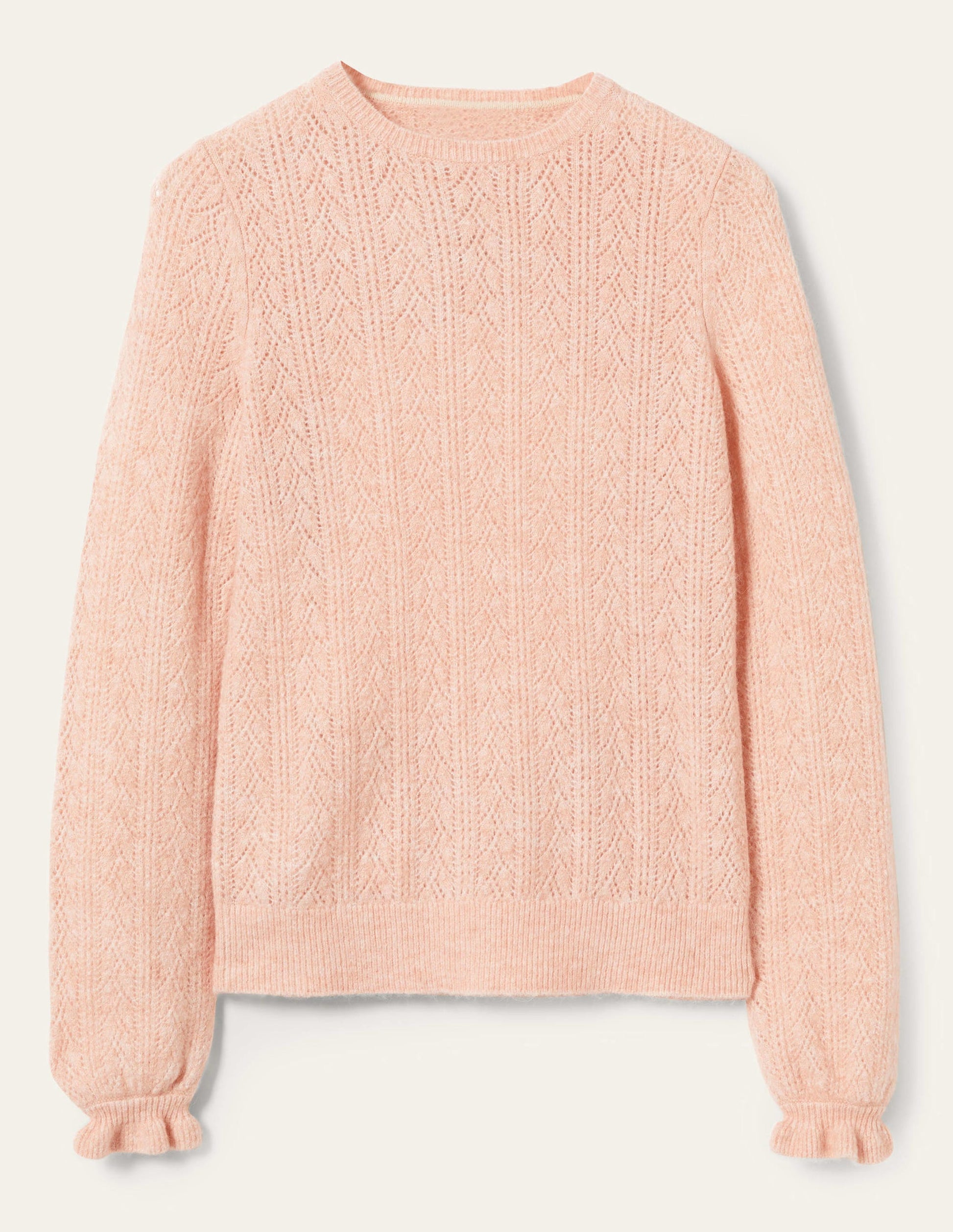 Fluffy Pointelle Jumper-Pink Frosting-11