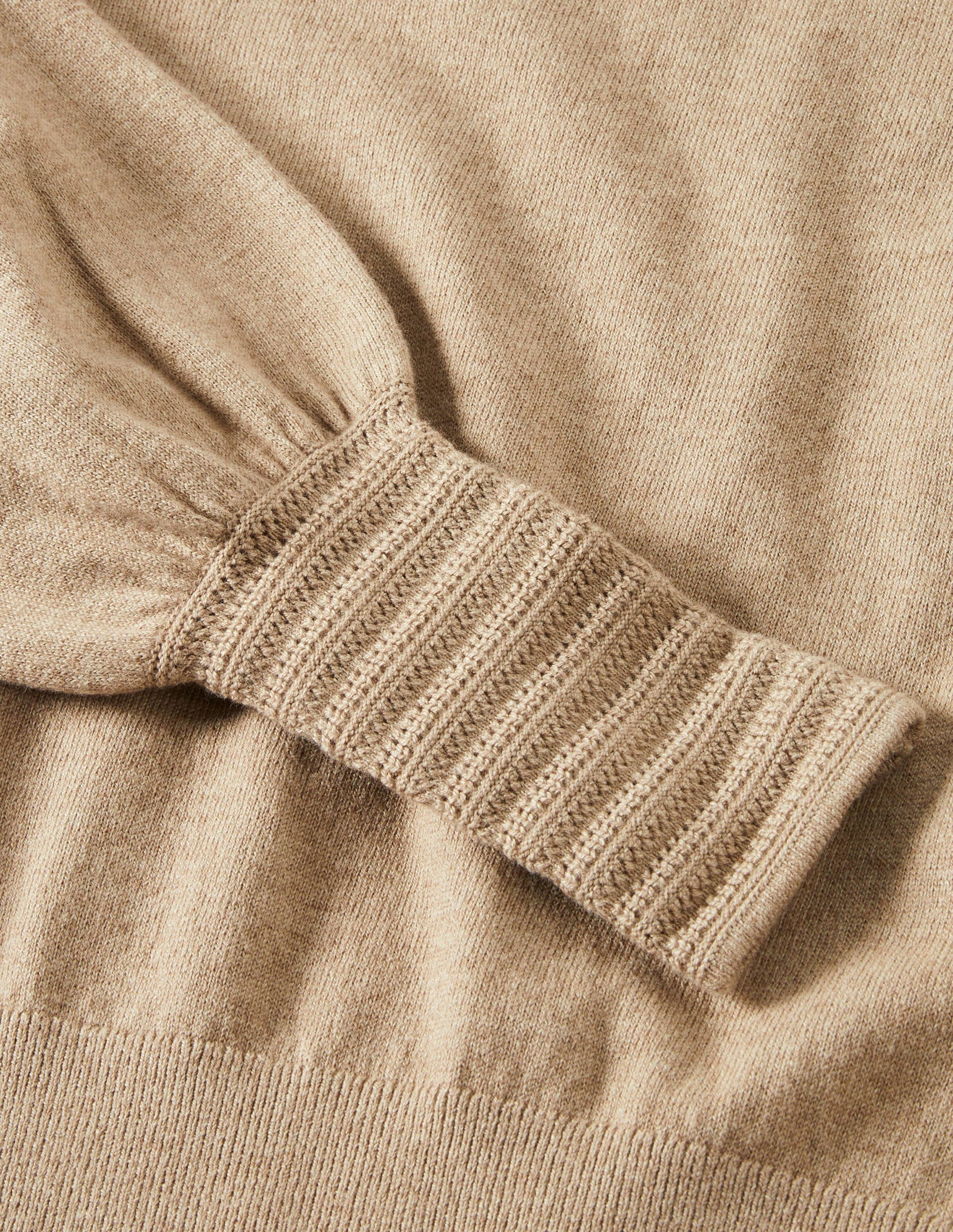 Pointelle-Detailed Jumper-Mink Melange-5