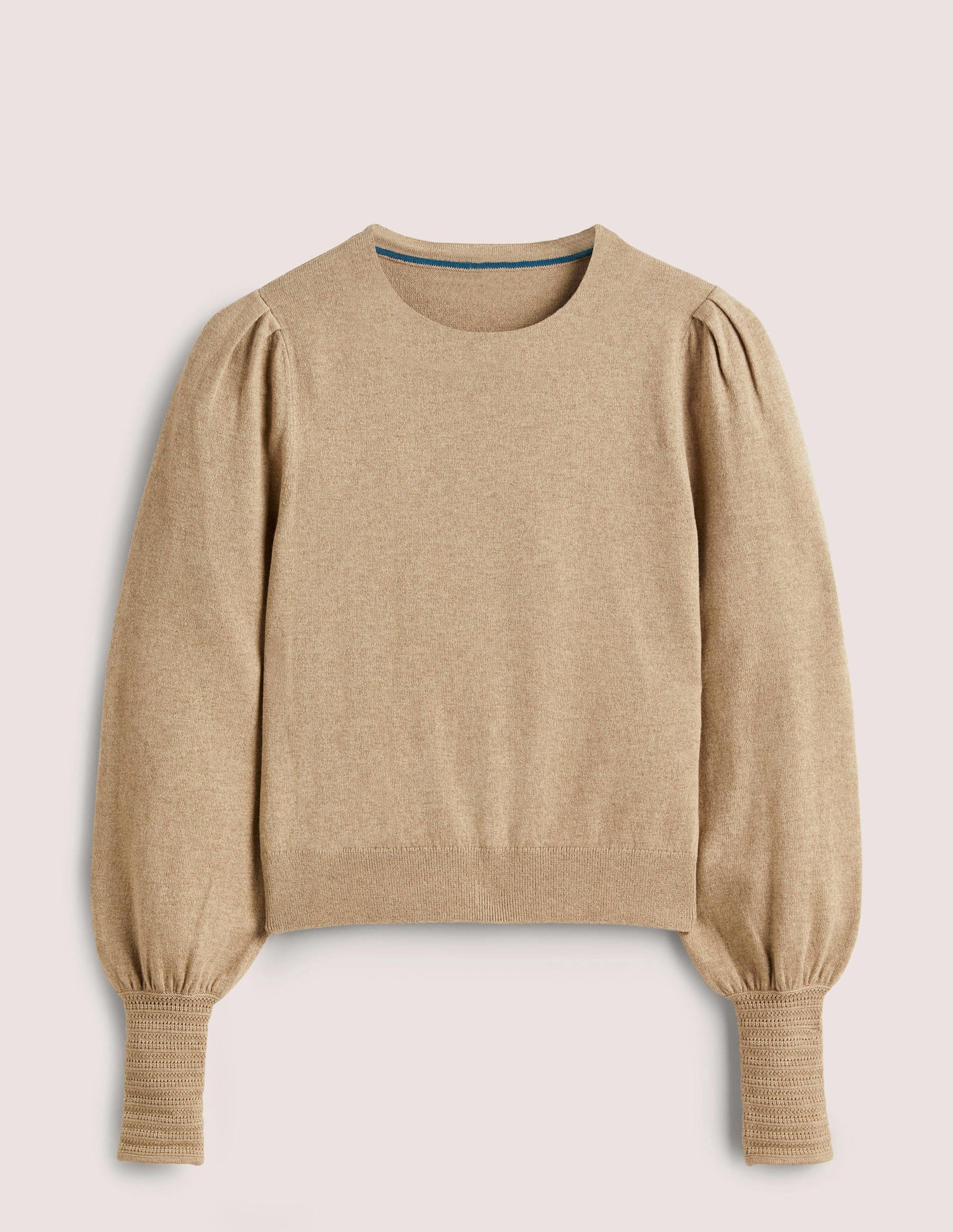 Pointelle-Detailed Jumper-Mink Melange-6