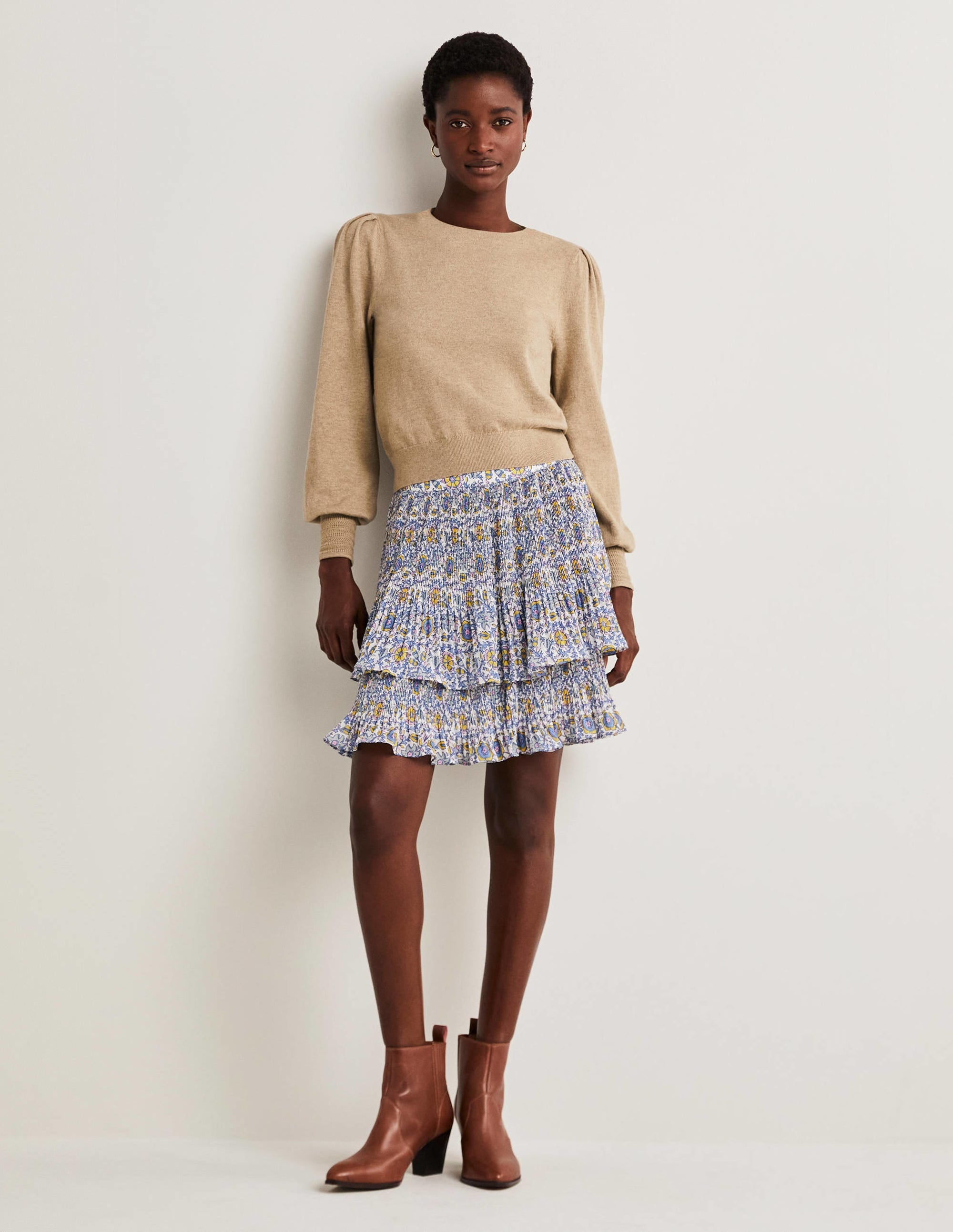 Pointelle-Detailed Jumper-Mink Melange - Image 4