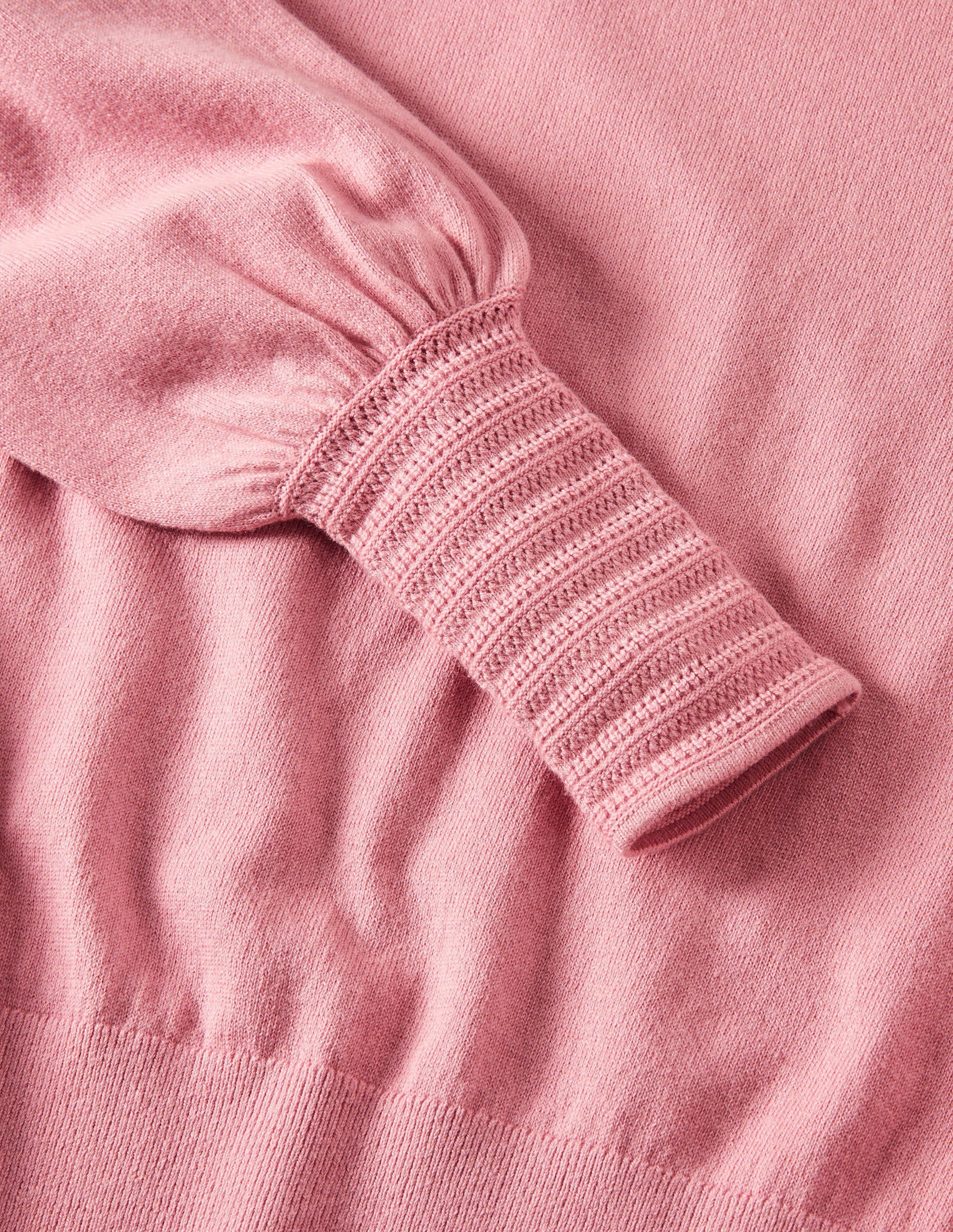 Pointelle-Pullover mit Detail-Mandelblütenrosa-5