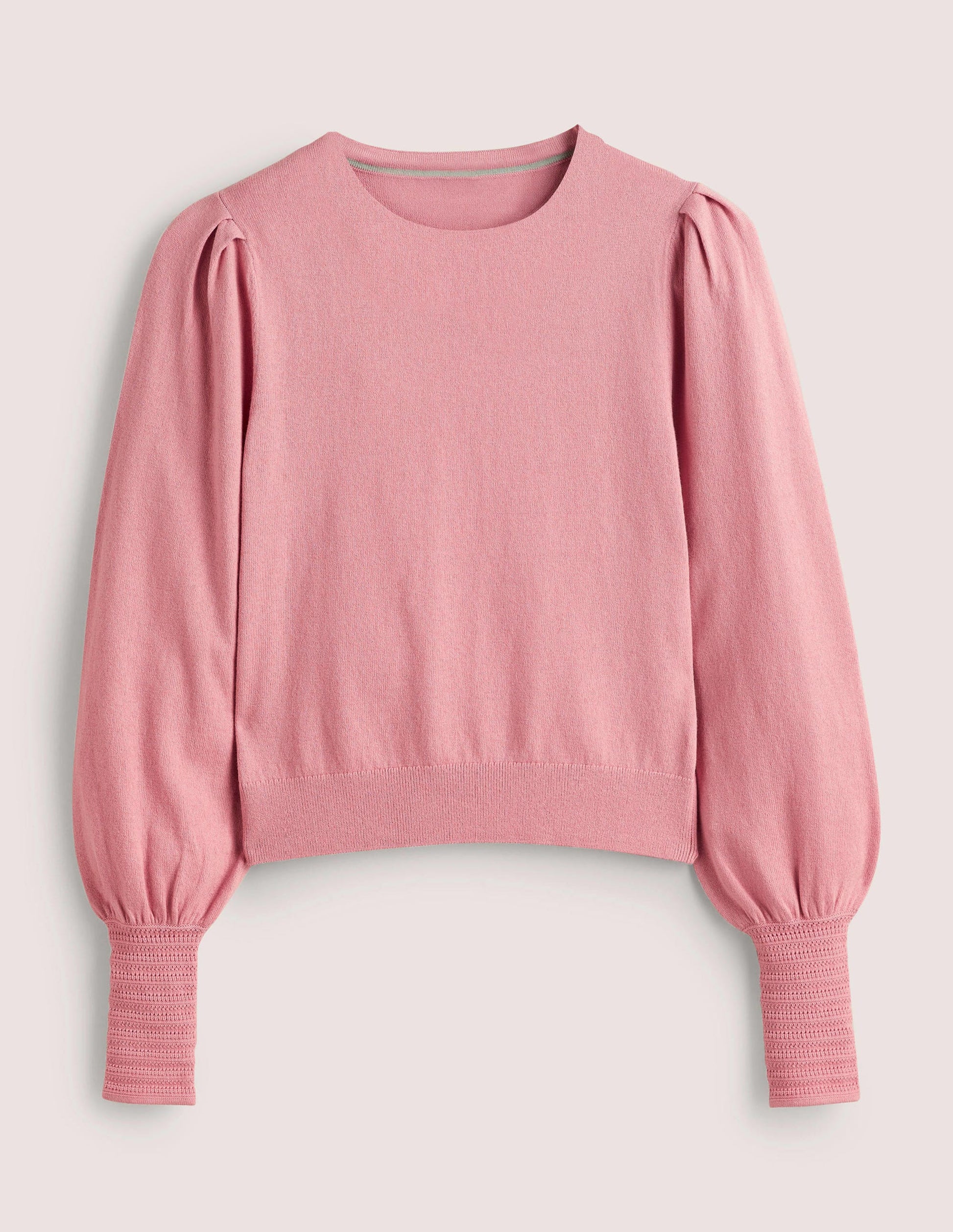 Pointelle-Pullover mit Detail-Mandelblütenrosa-6