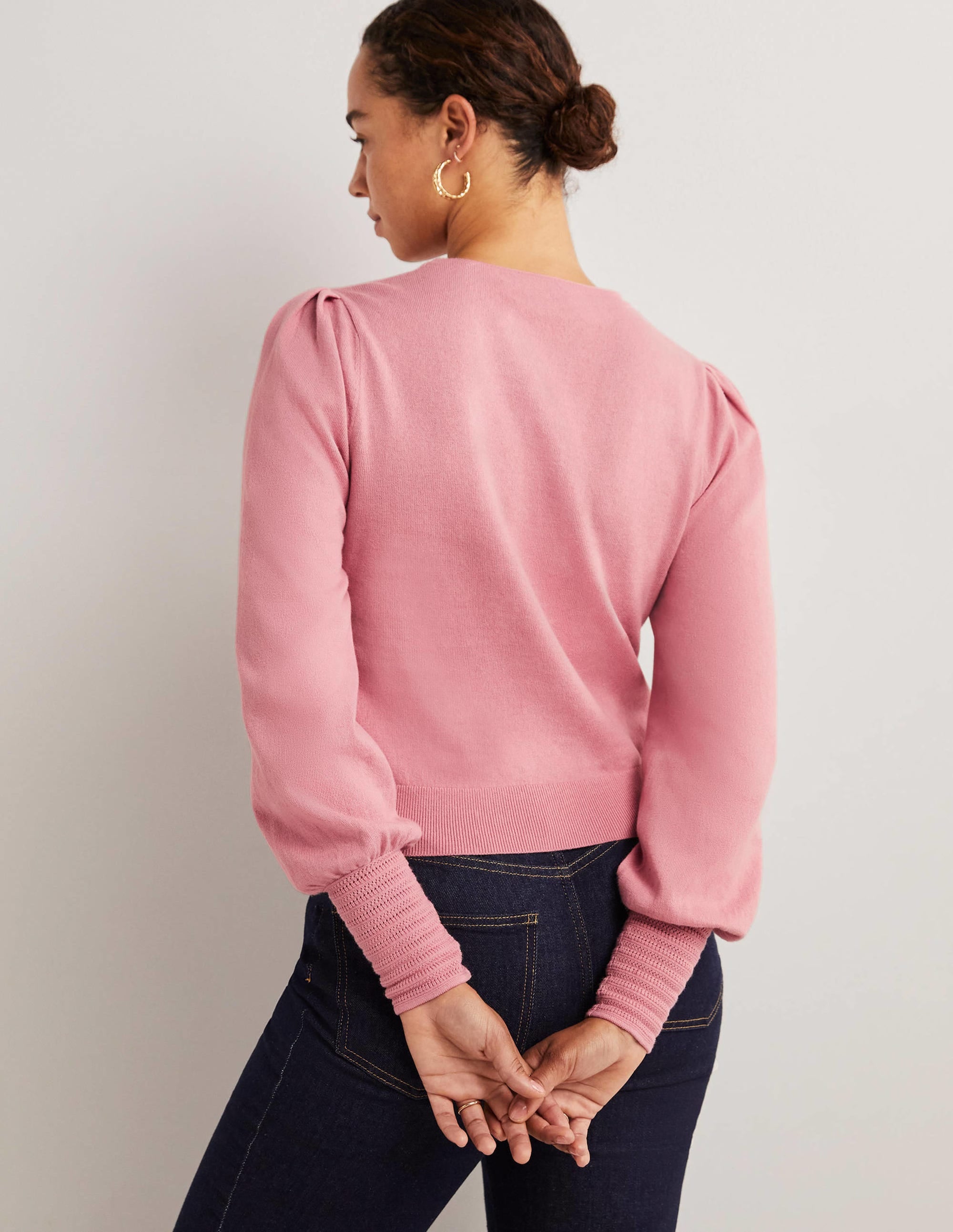 Pointelle-Pullover mit Detail-Mandelblütenrosa - Image 3
