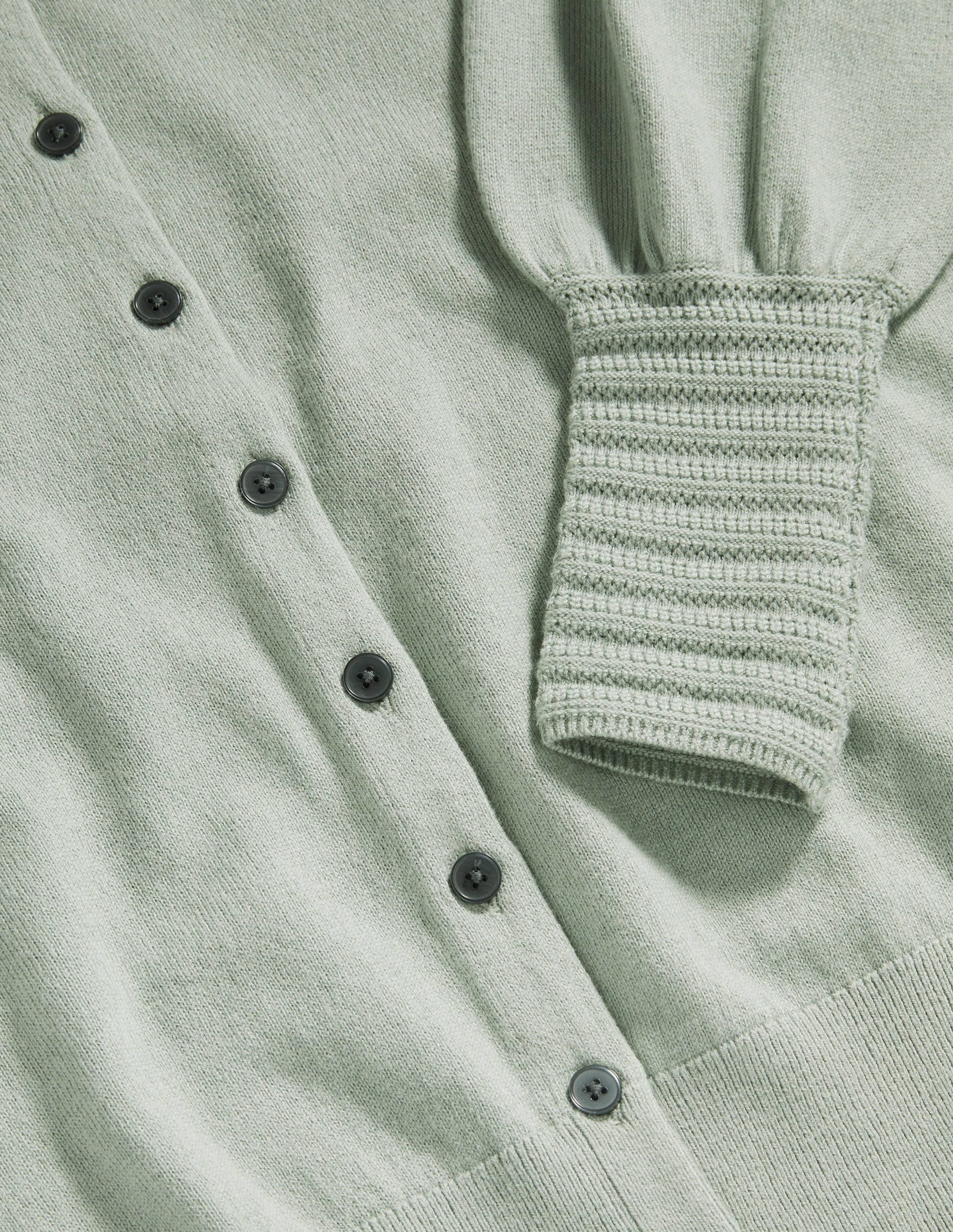 Cardigan mit Pointelle-Detail-Jadeitgrün - Image 5