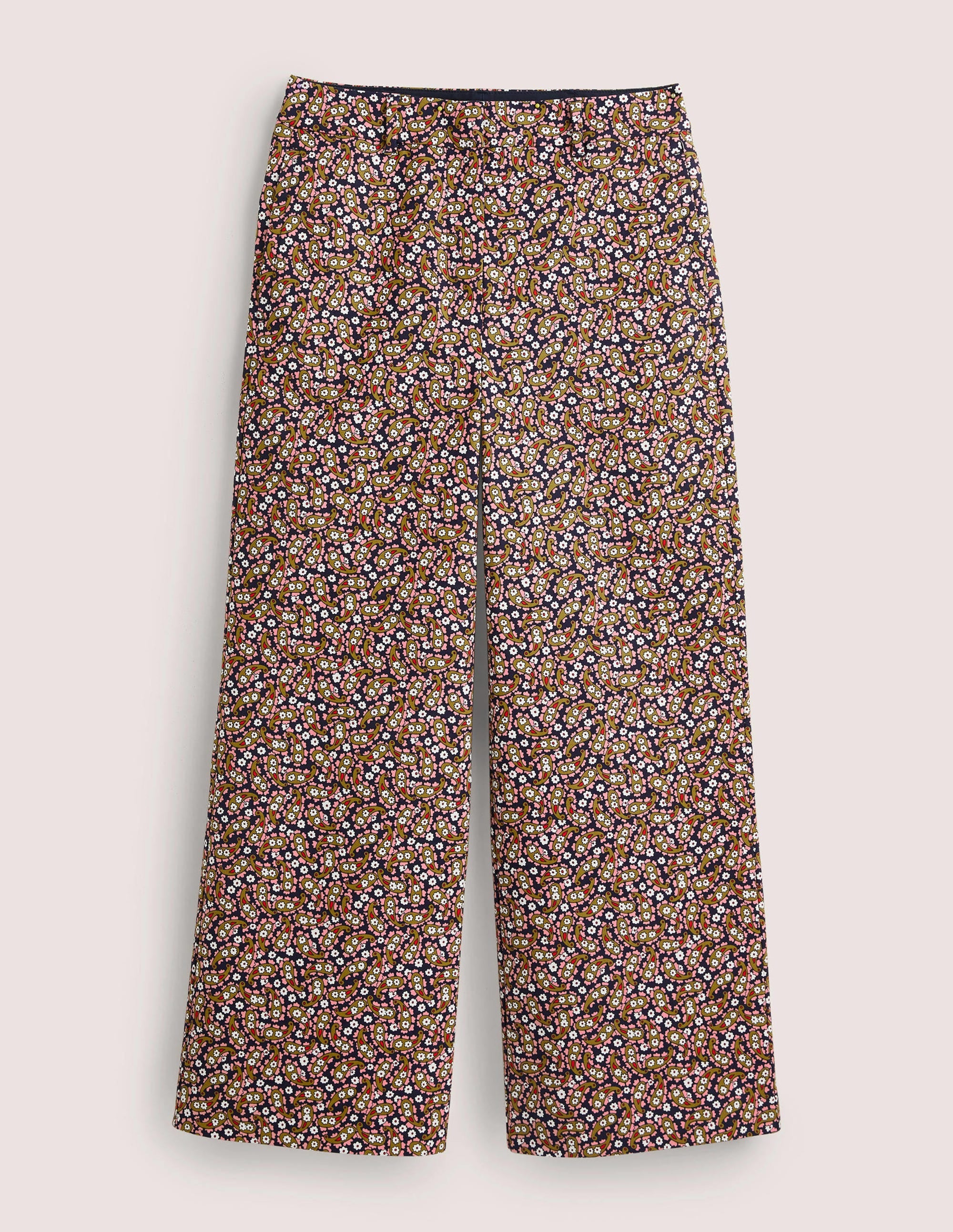 Richmond Hose mit hoher Taille-Citronella, Blütenblätter-Paisleymuster - Image 5
