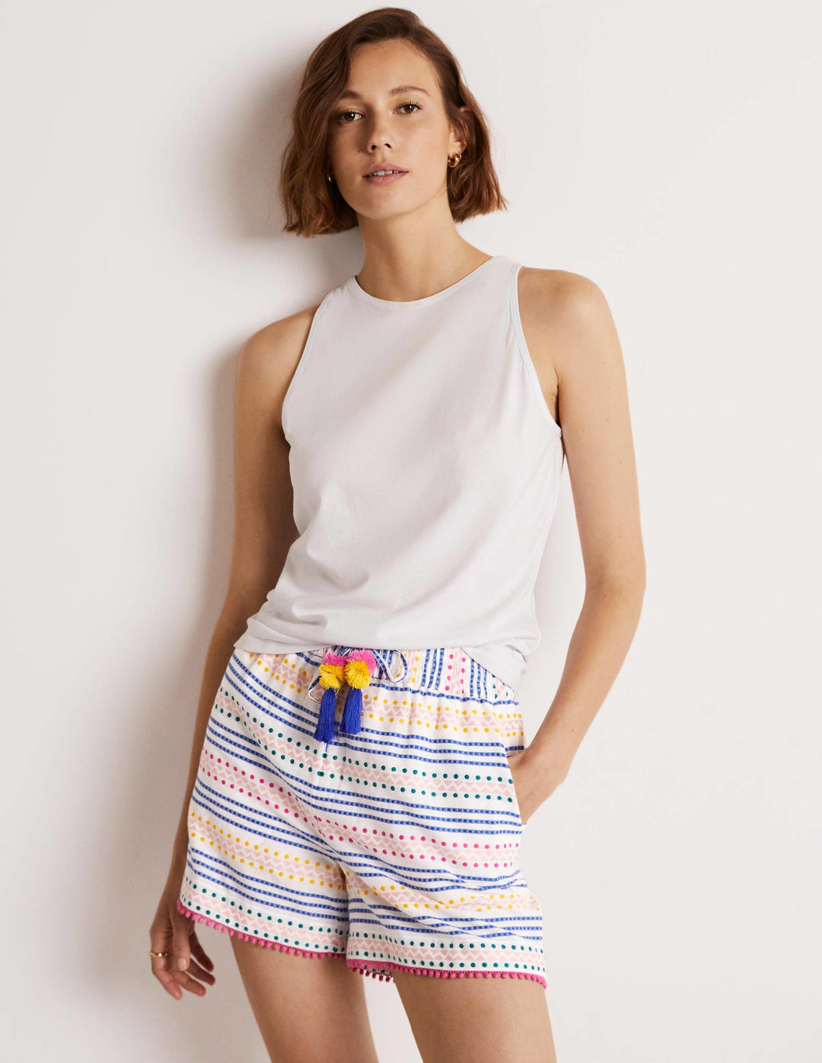 Baumwollshorts zum Hineinschlüpfen-Bunt, Punktestreifen - Image 6