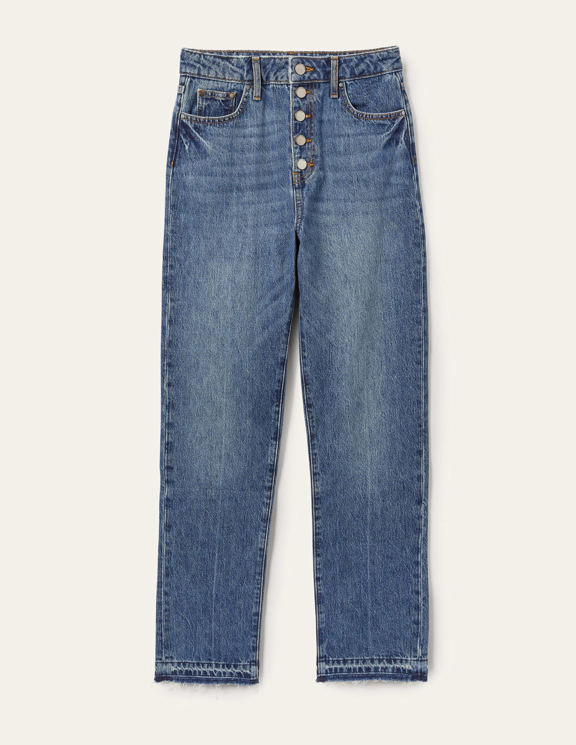 High Rise Straight Leg Jeans-Mid Vintage Tint - Image 7