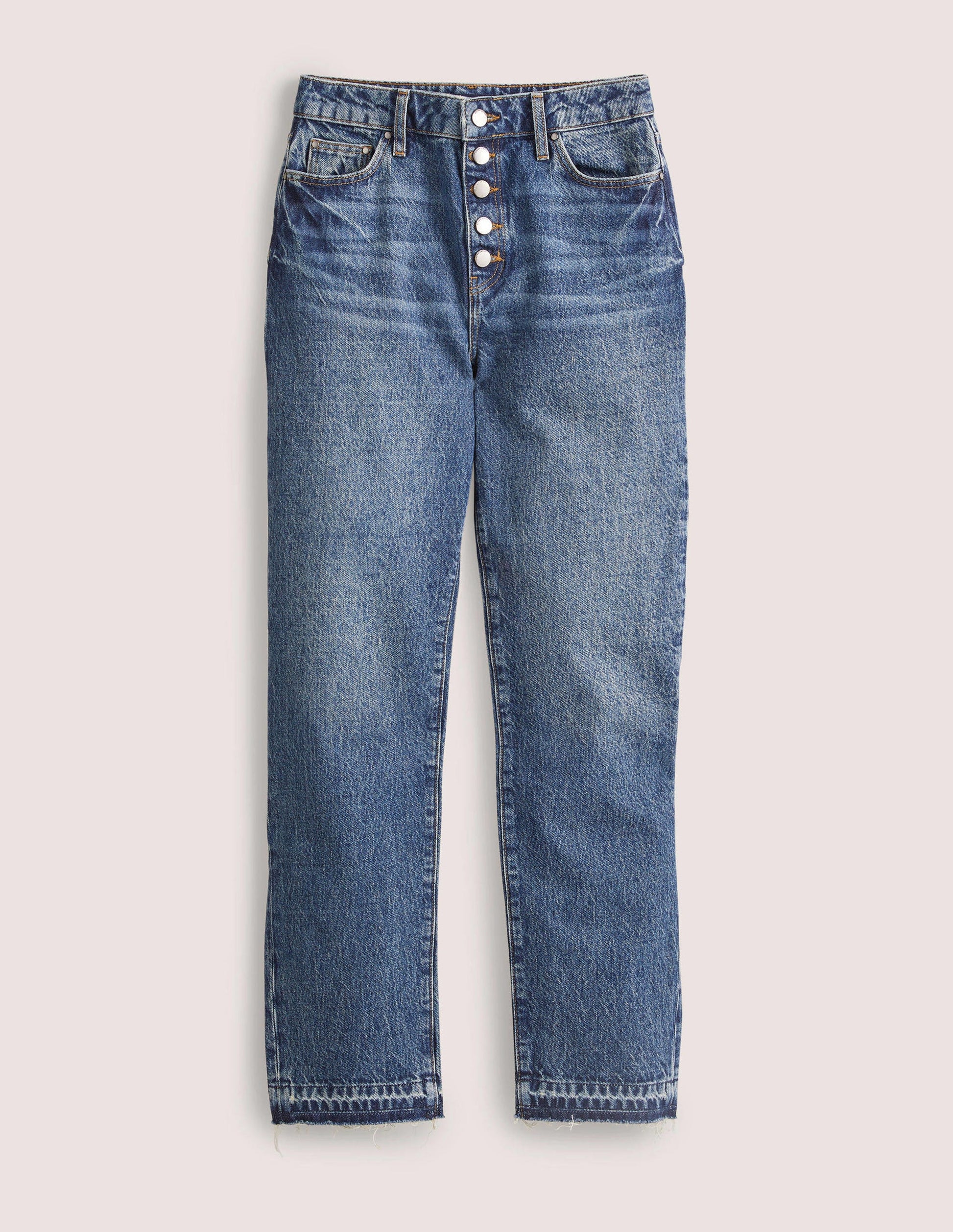 High Rise Straight Leg Jeans-Mid Vintage Tint-6