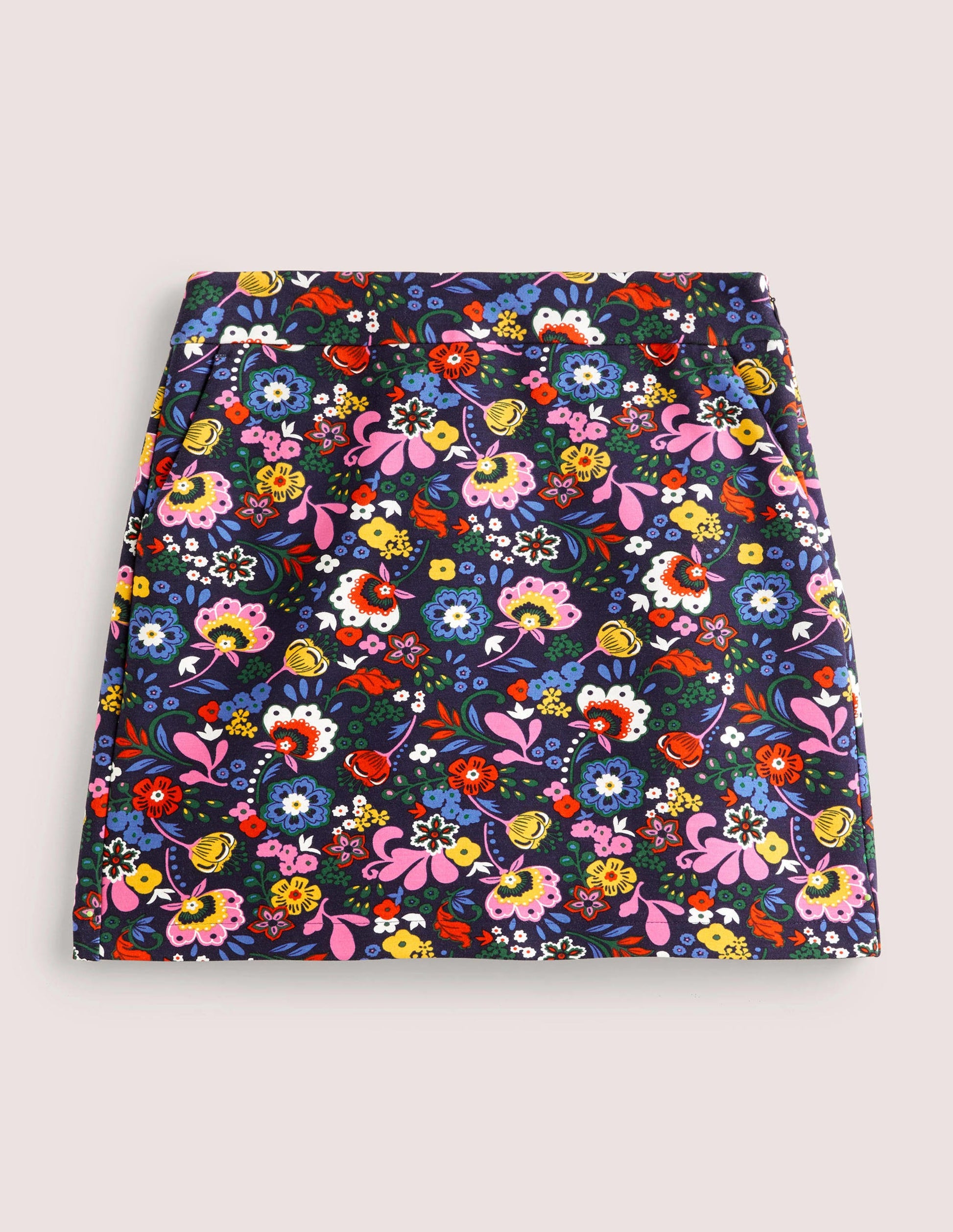 Ponte A-line Mini Skirt-Navy, Pretty Paradise-6