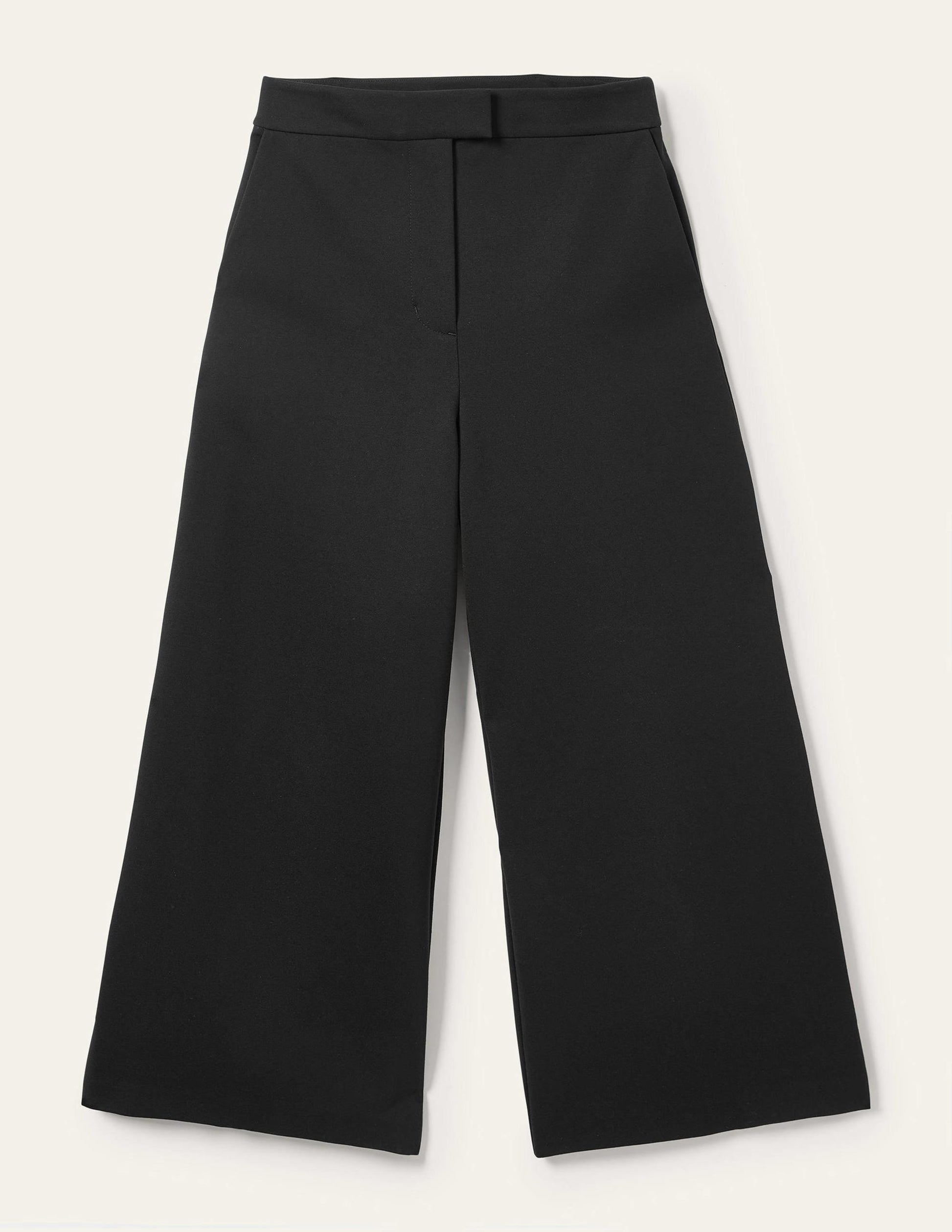 Jersey-Culotte mit weitem Bein-Schwarz-9