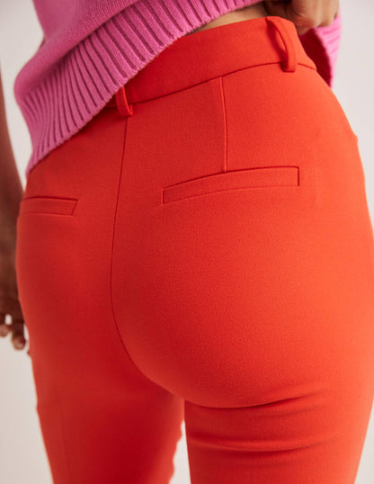 Ausgestellte Hose mit hoher Taille-Raketenrot-2