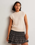 Plisse Mini Skirt-Black, Prairie Garden