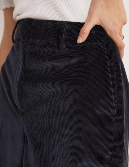 Shorts mit hoher Taille-Marineblau