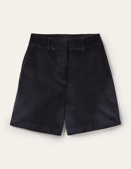 Shorts mit hoher Taille-Marineblau