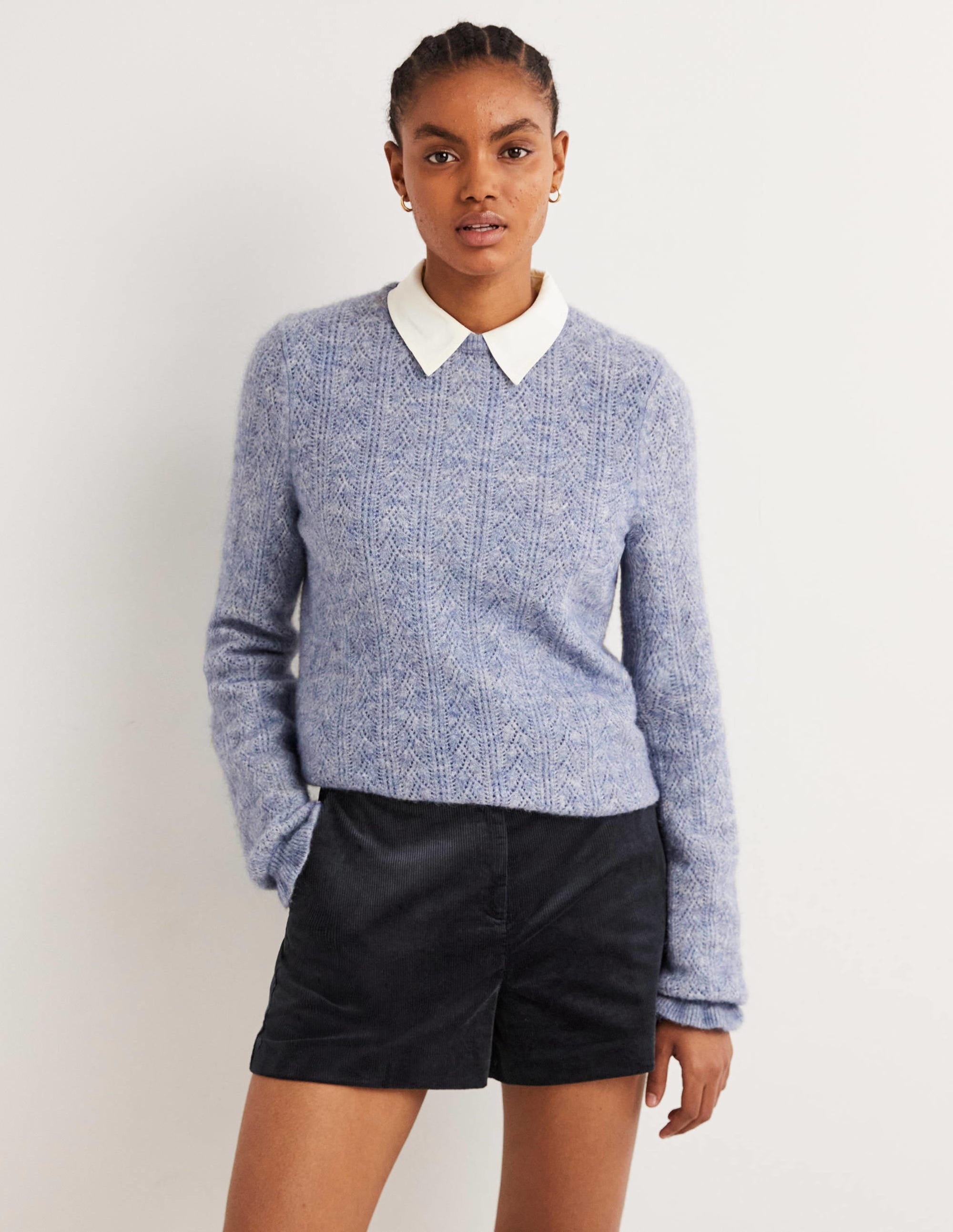Shorts mit hoher Taille-Marineblau - Image 1