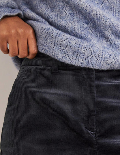 Shorts mit hoher Taille-Marineblau