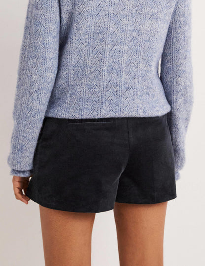 Shorts mit hoher Taille-Marineblau