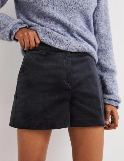 Shorts mit hoher Taille-Marineblau