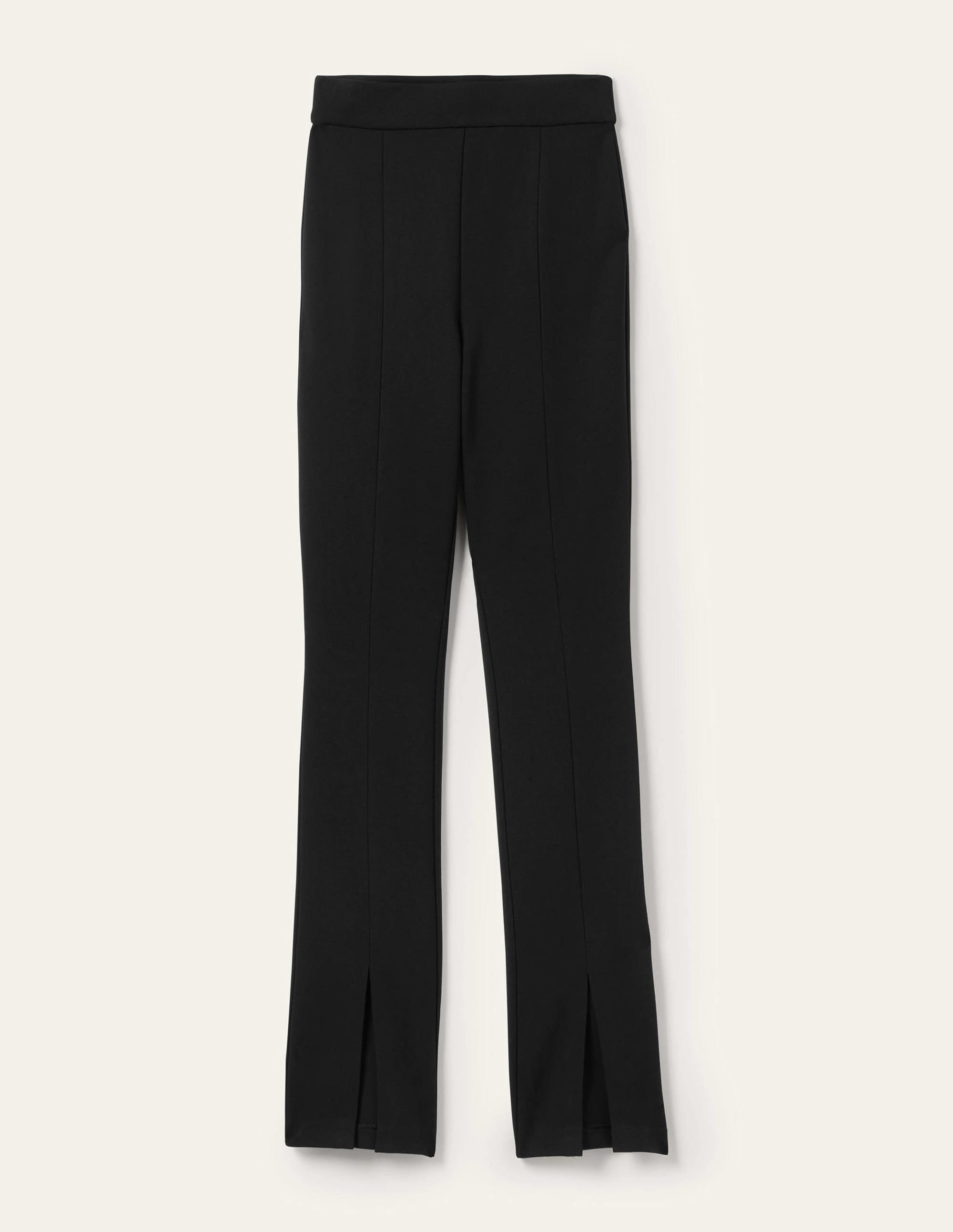 Front Split Jersey Trousers-Black - Image 8