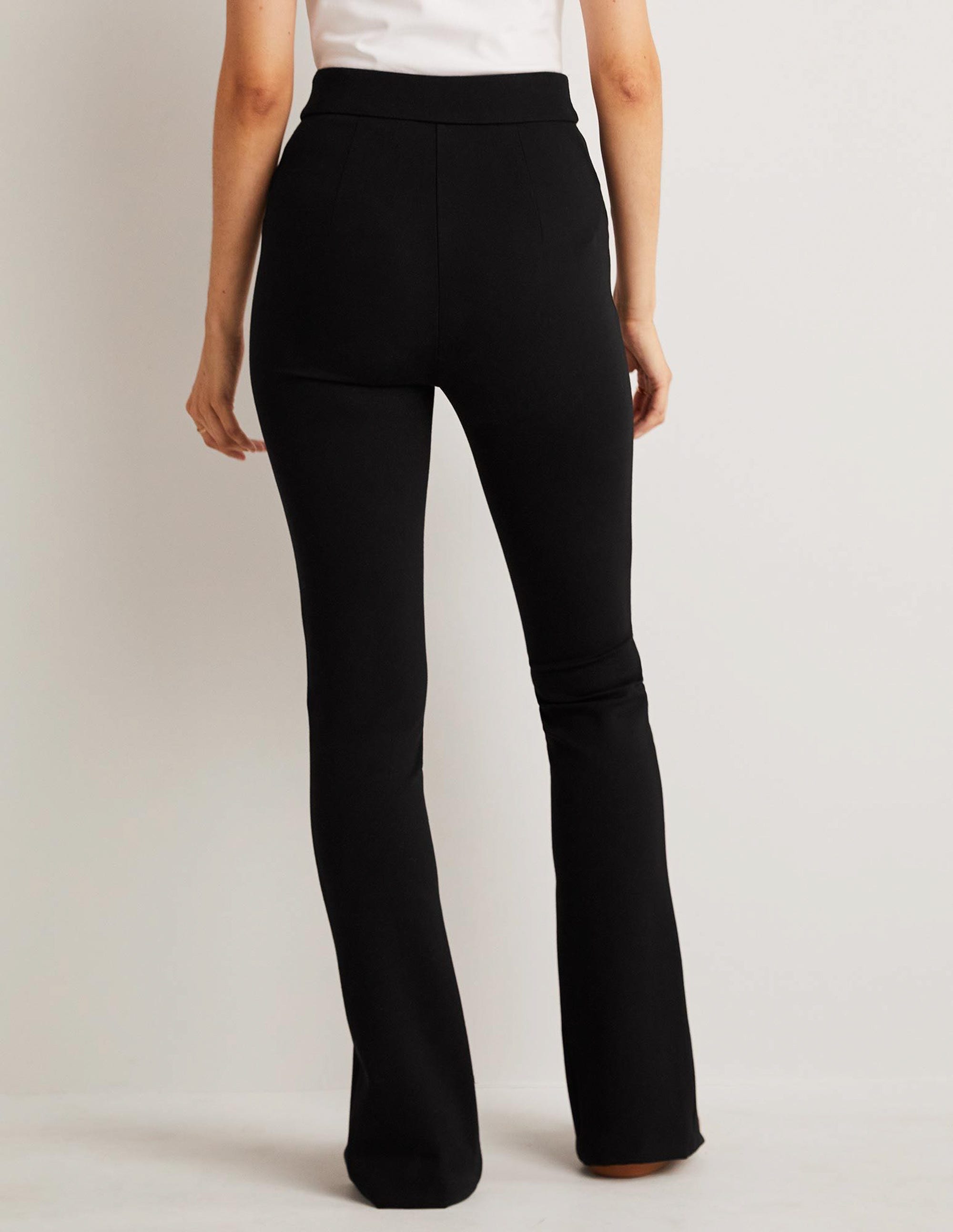 Front Split Jersey Trousers-Black - Image 3