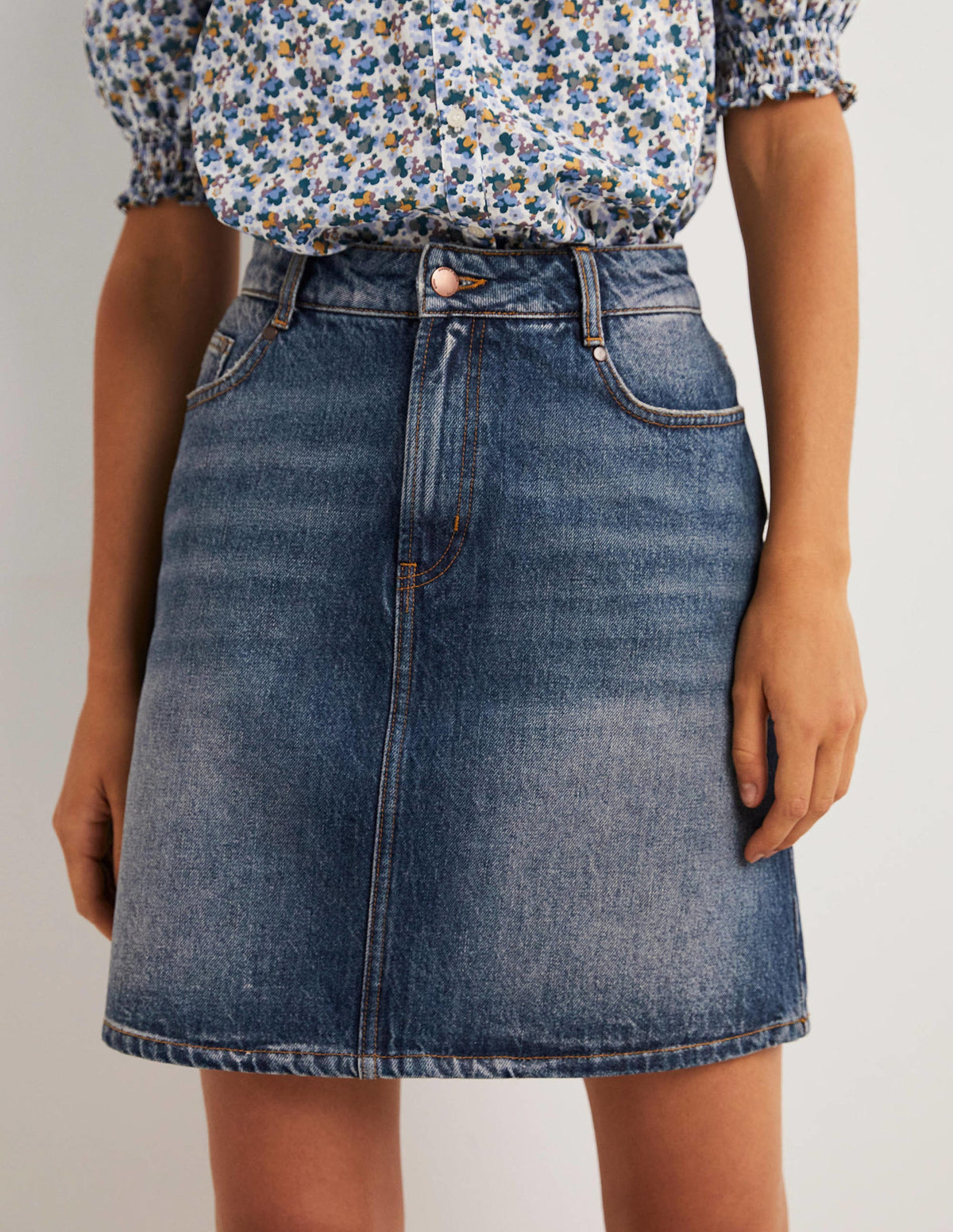 Authentischer Minirock aus Denim-Grün, Denim - Image 4