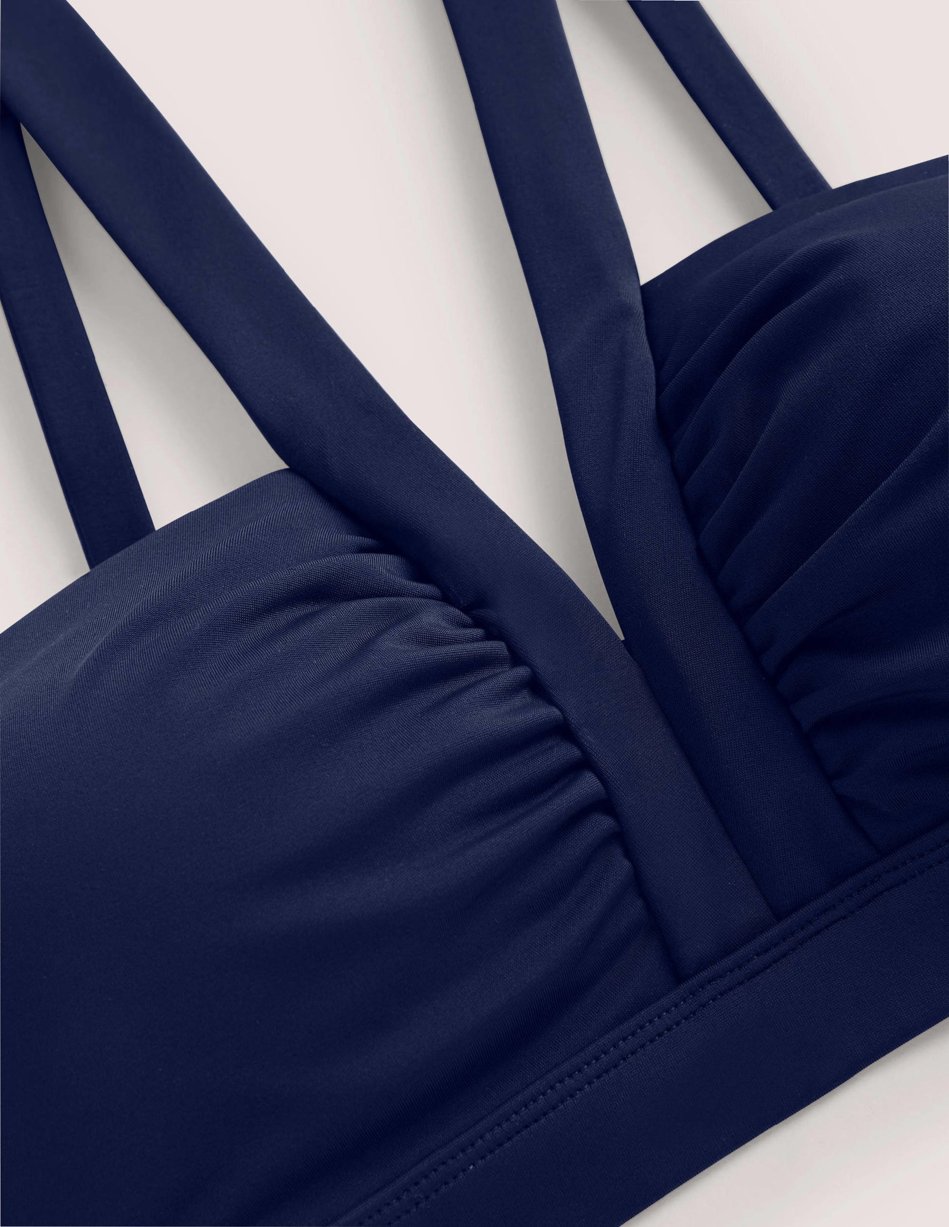 Corsica V-neck Bikini Top-French Navy-5