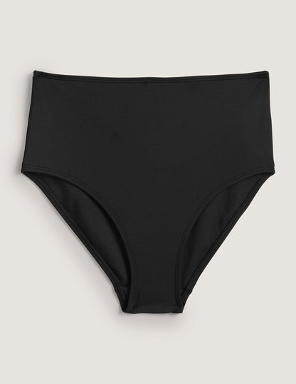 High Waisted Bikini Bottoms-Black-10