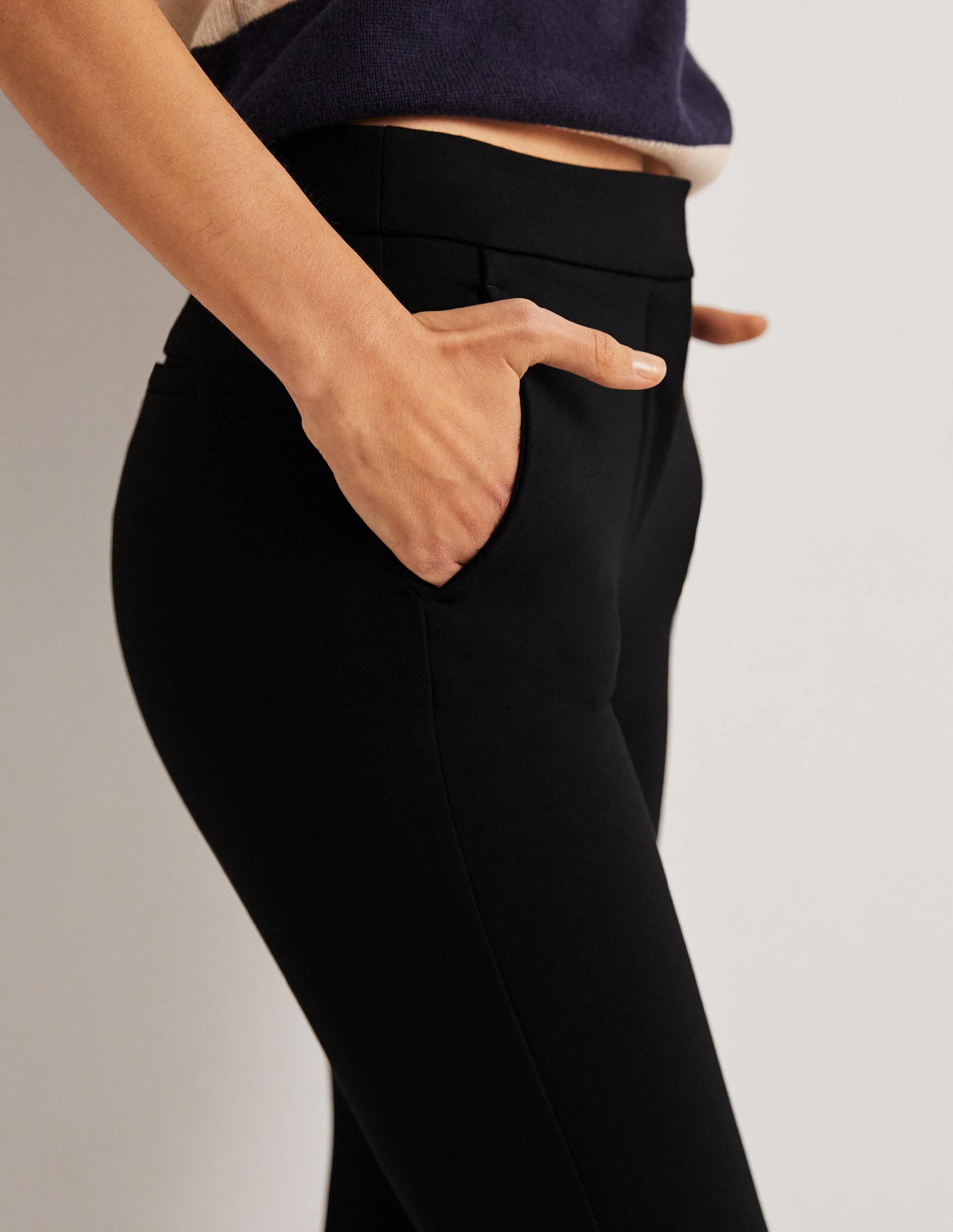 Hampshire 7/8 Ponte Trousers-BLACK-2