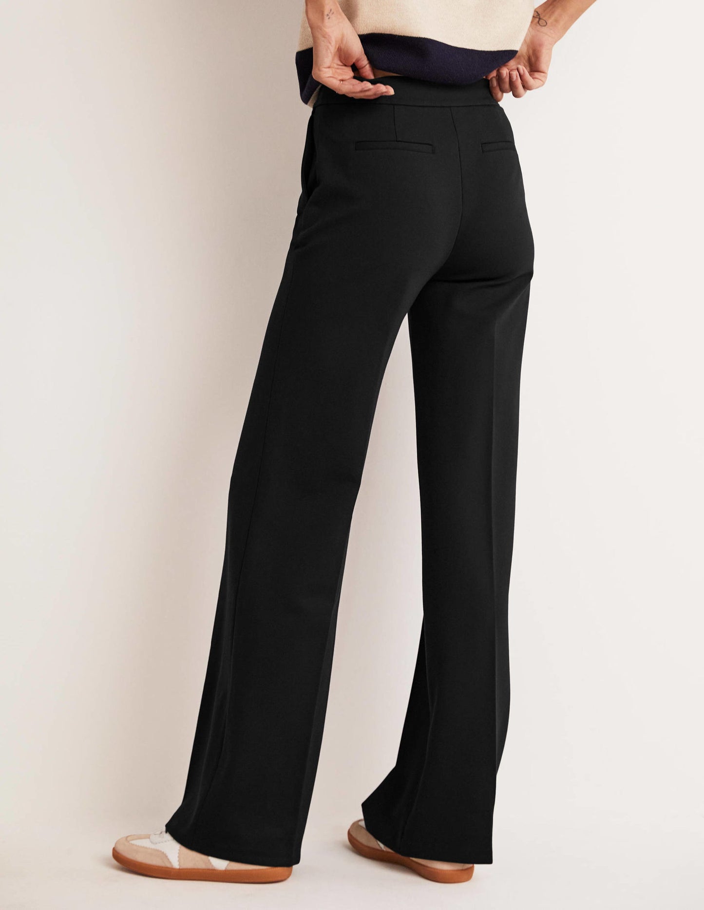 Pantalon Westbourne en point de Rome-Noir