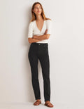 Slim Straight Jeans-Black