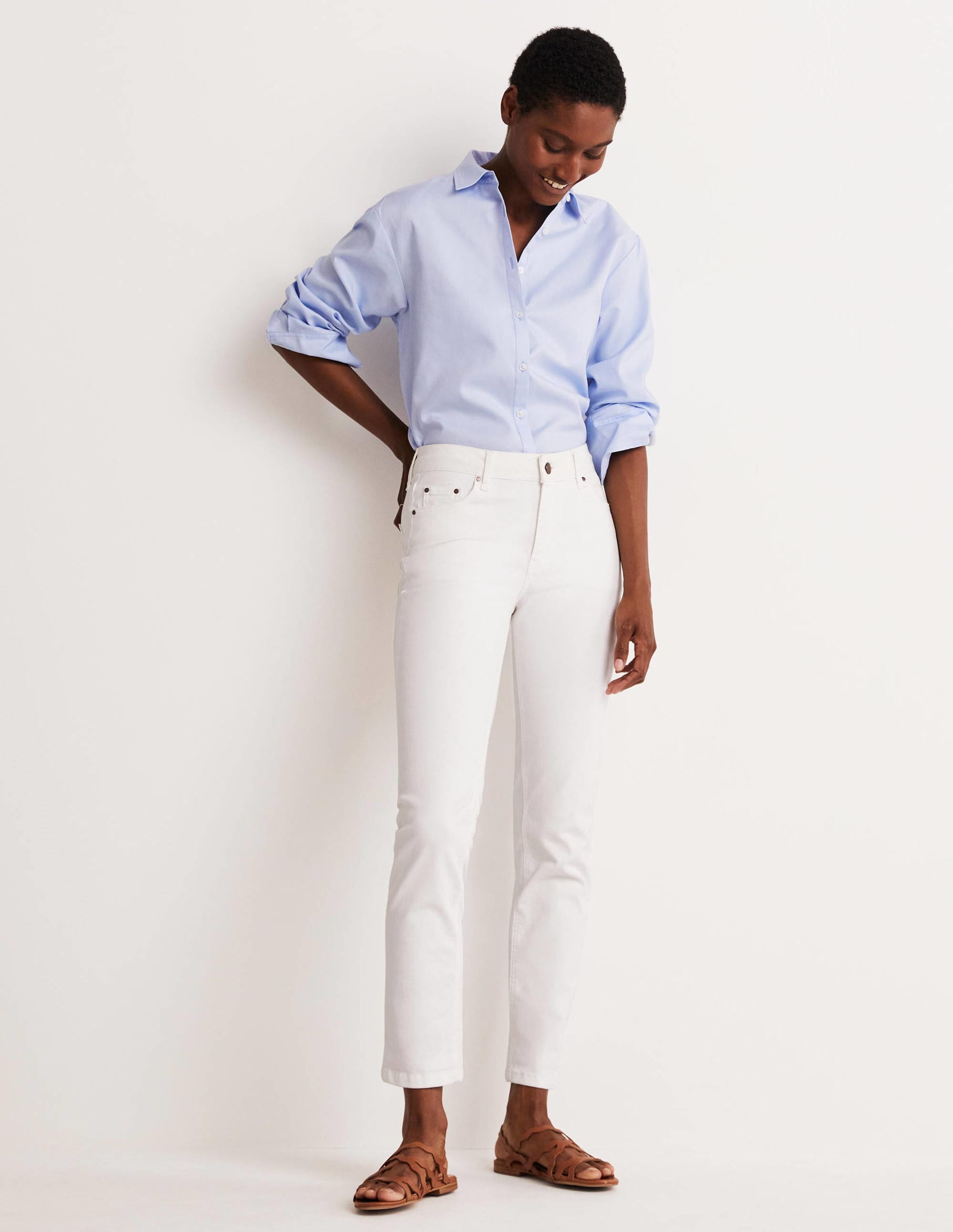 Jean slim droit-Blanc - Image 1