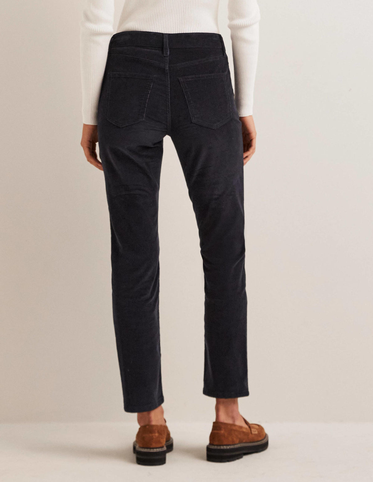 Schmale Cord-Jeans mit geradem Bein-Marineblau - Image 3