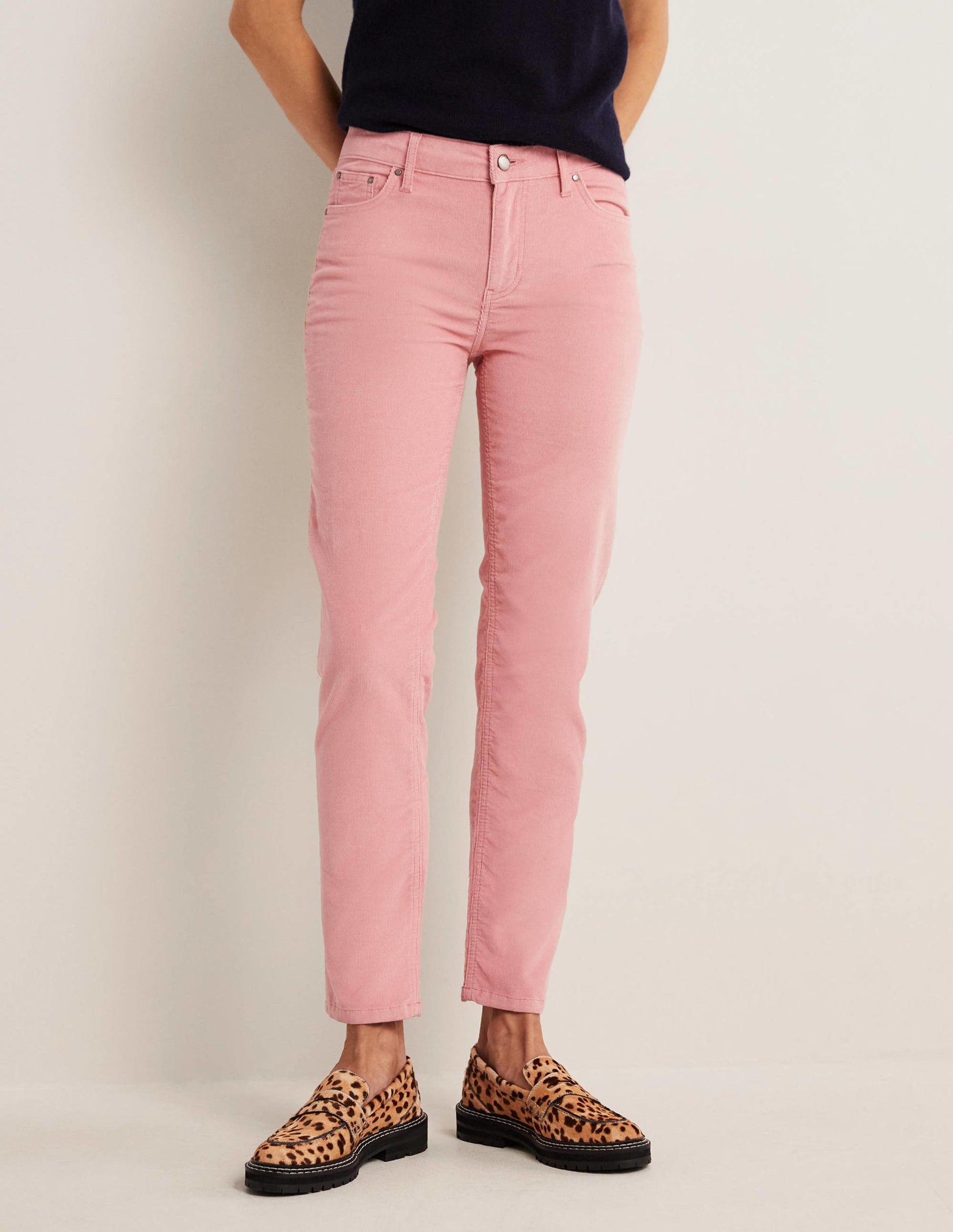 Schmale Cord-Jeans mit geradem Bein-Mandelblütenrosa-4