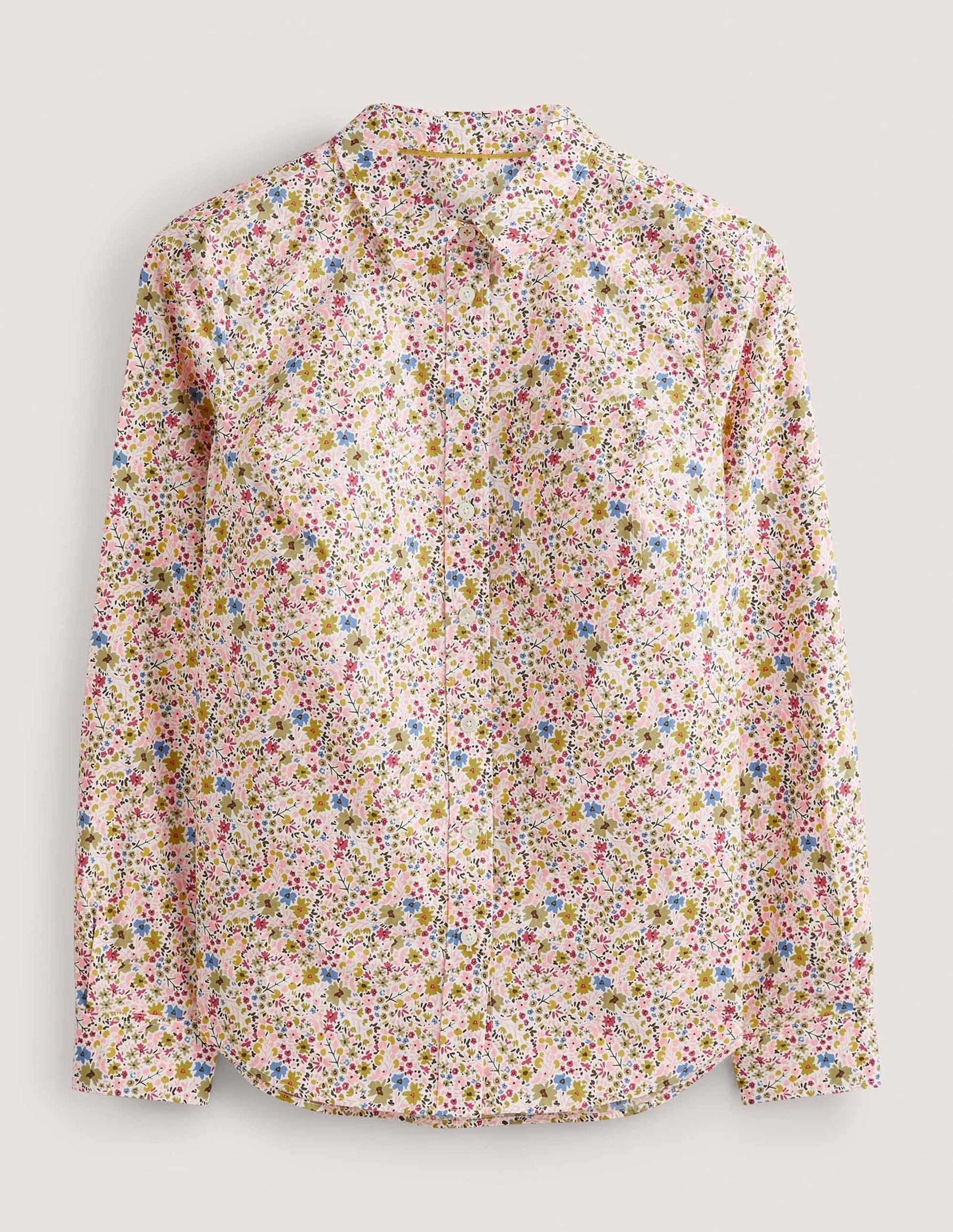 Classic Cotton Shirt-Ivory, Abstract Ditsy-5