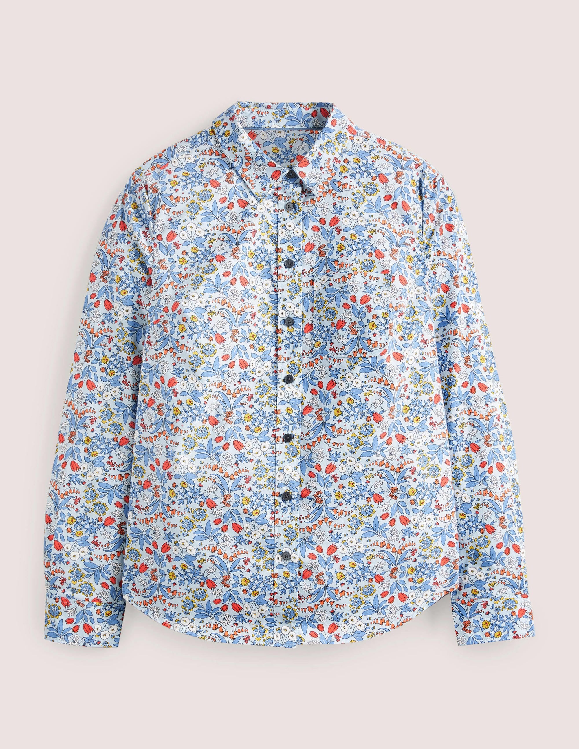 Klassisches Baumwollhemd-Surfblau, Wildblume - Image 5