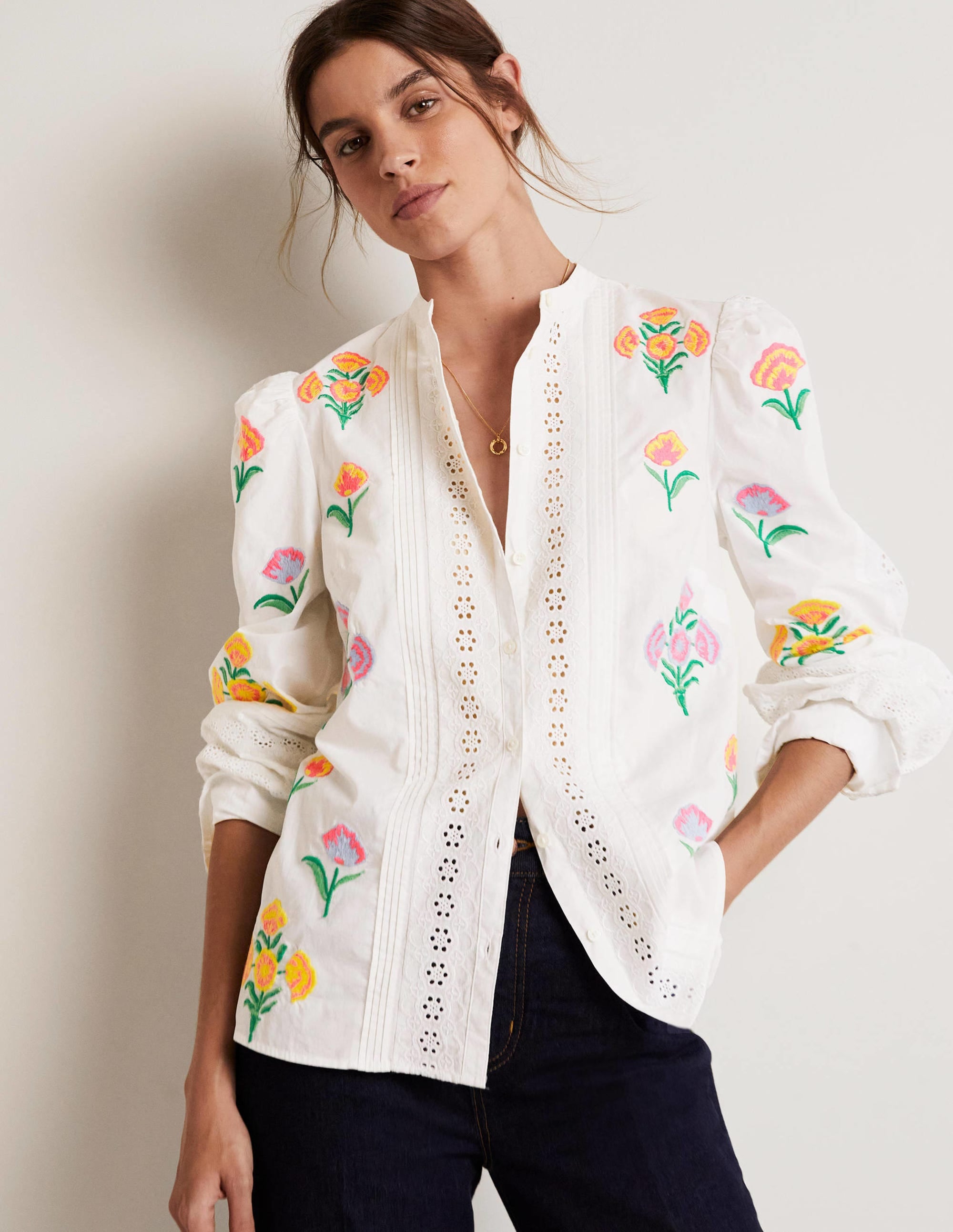 Blouse Julianne brodée-Broderie ivoire - Image 6