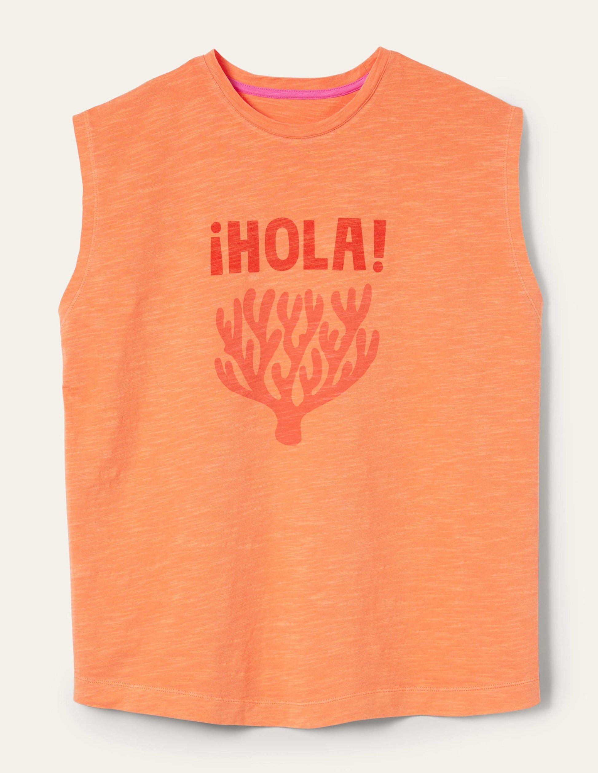 Grown On Sleeve Cotton T-shirt-Dusty Orange-11