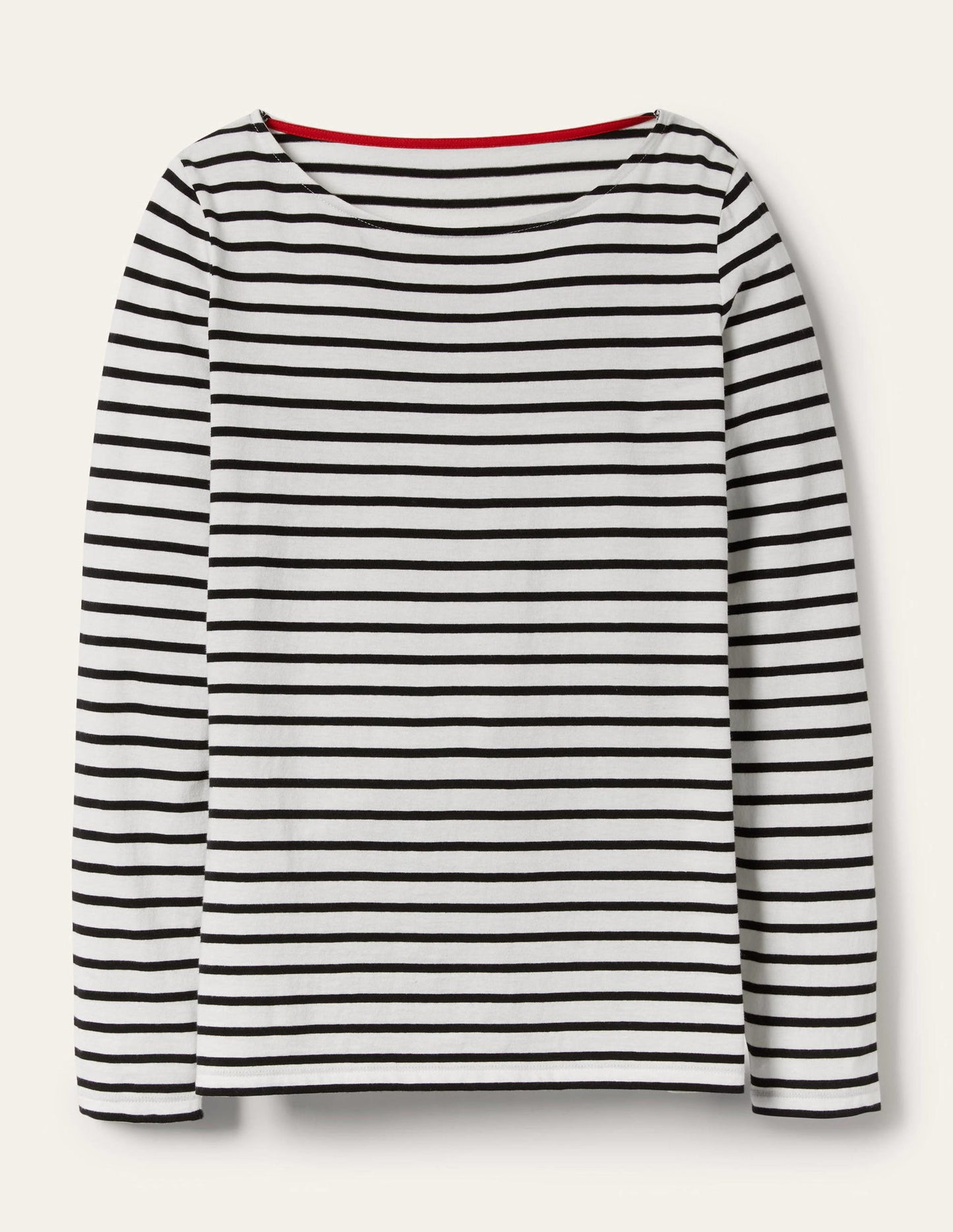 Ella Long Sleeve Breton-Ivory, Black