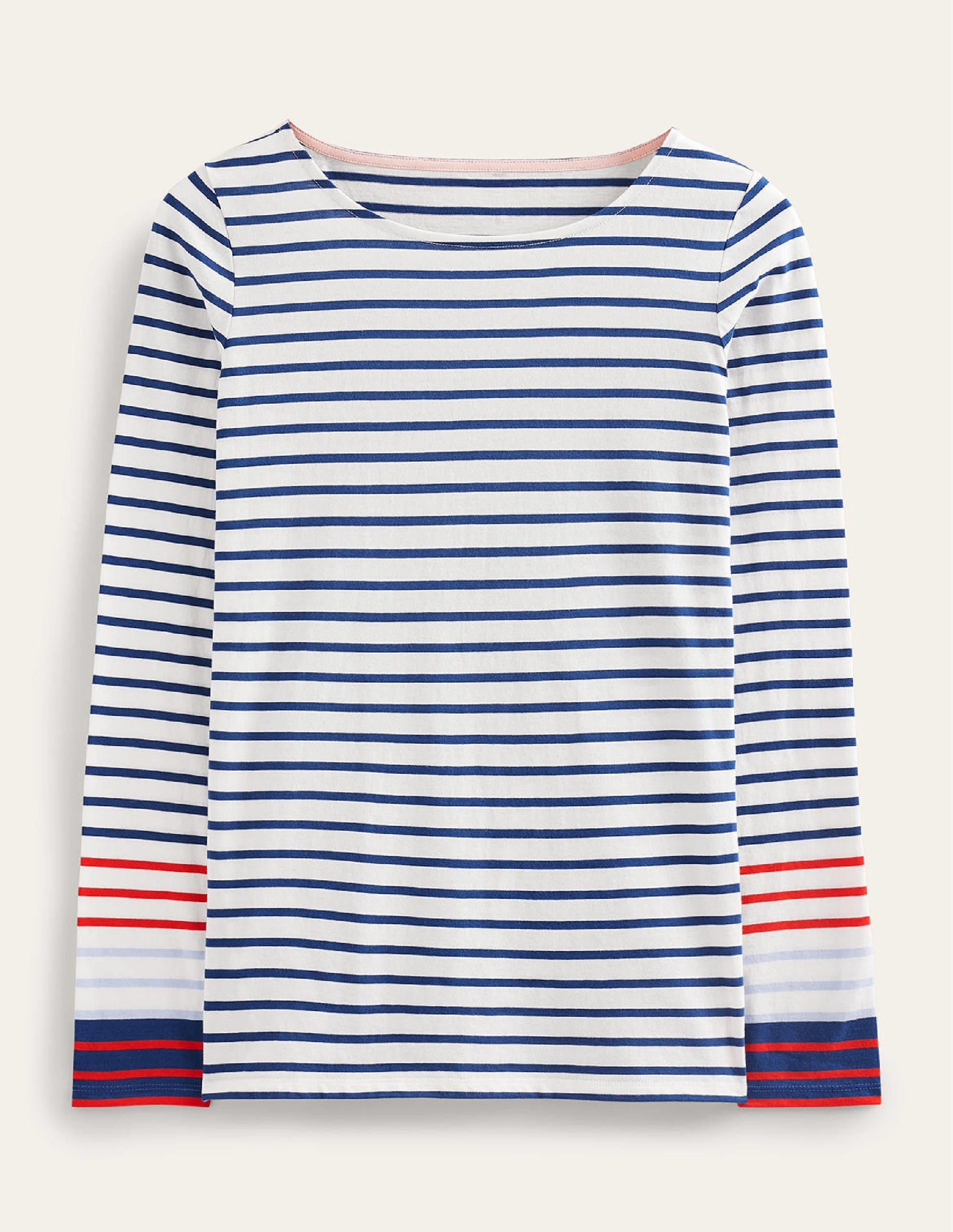 Marinière Ella à manches longues-Rayé multi bleu et rouge - Image 5